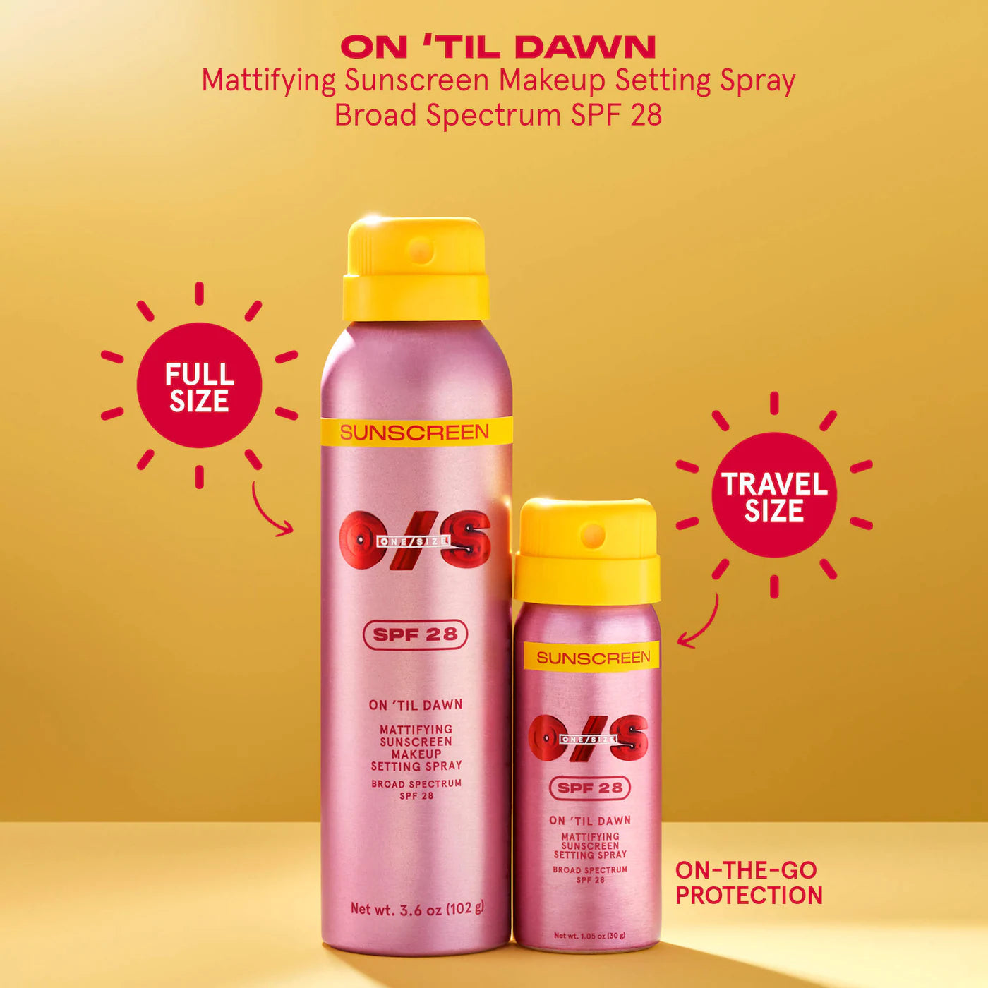 ONE/SIZE by Patrick Starrr Mini On 'Til Dawn Mattifying Sunscreen Makeup Setting Spray SPF 28