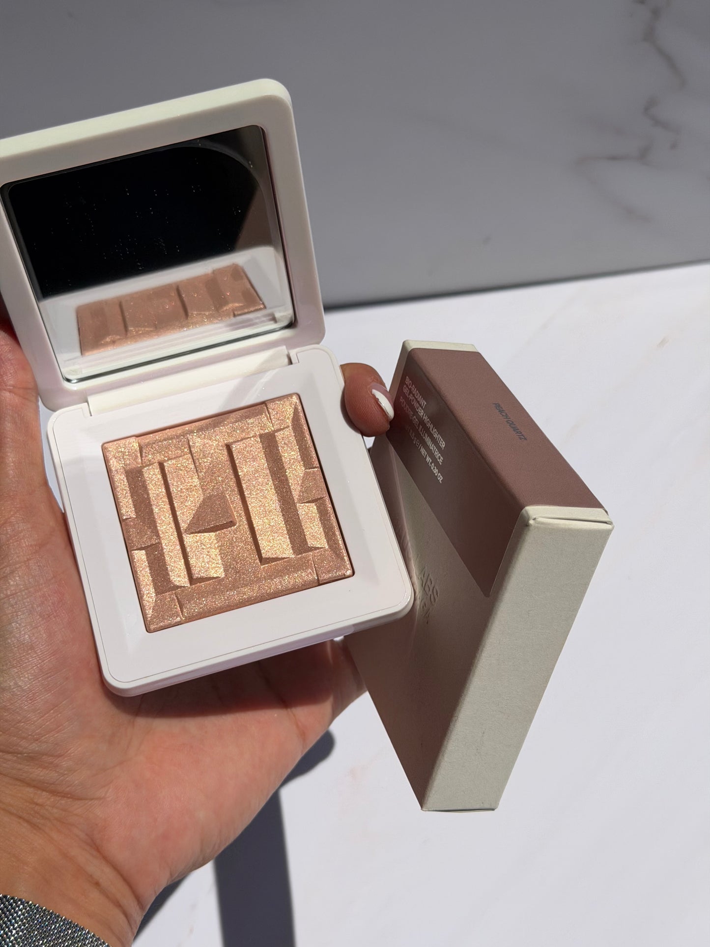 Bio-Radiant Gel-Powder Highlighter Haus Labs- PEACH QUARTZ