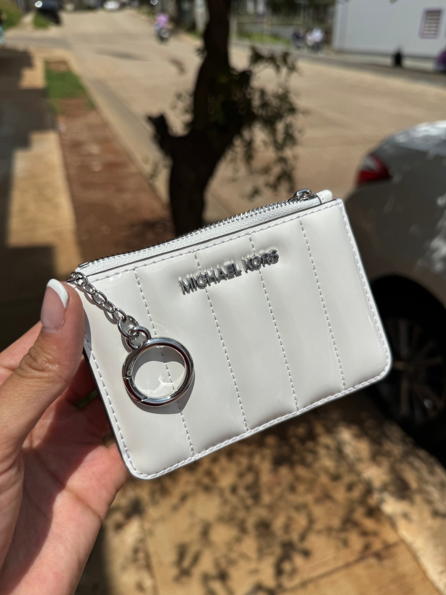 Tarjetero Michael Kors Blanco de Charol
