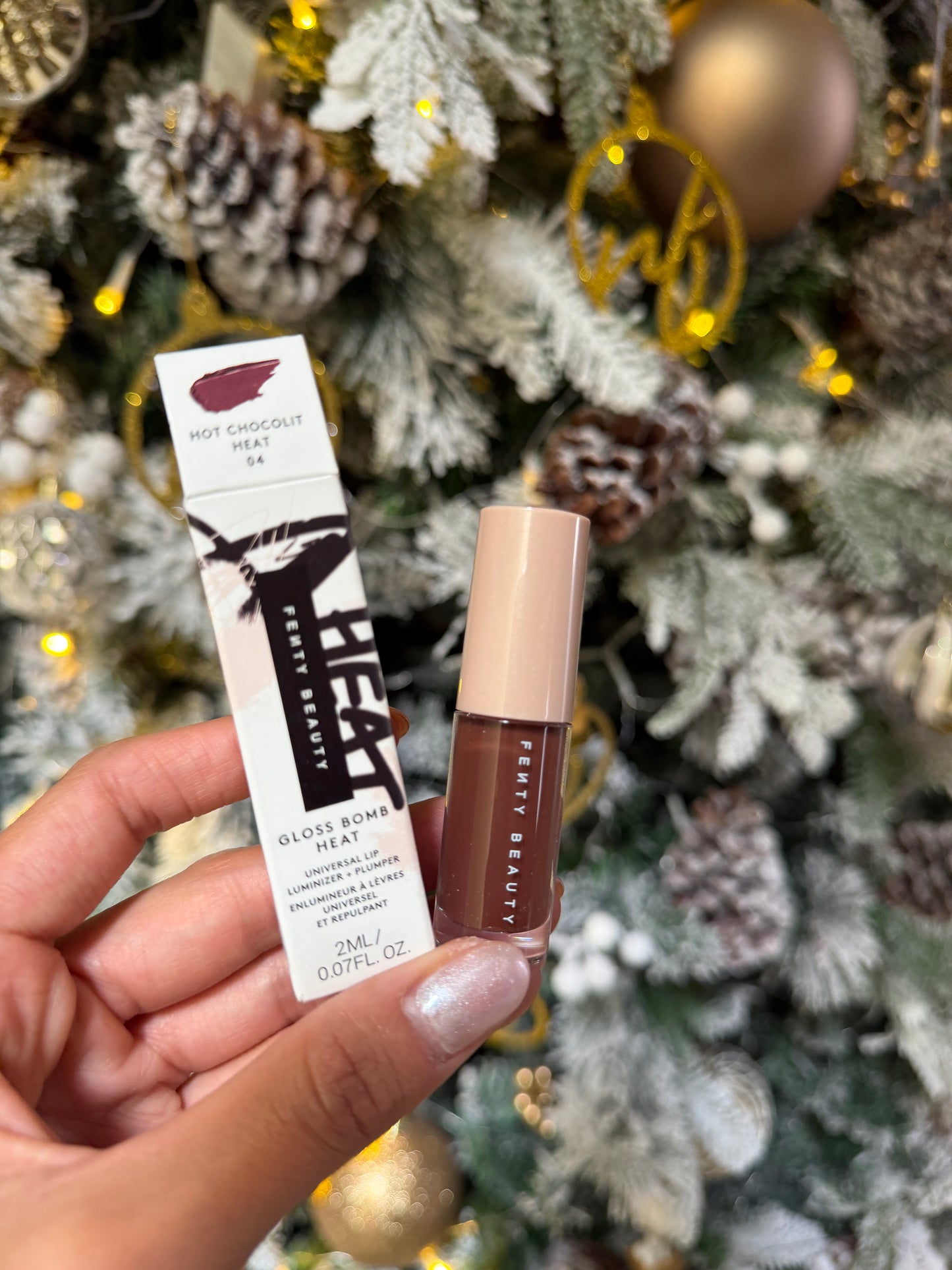 MINI Fenty Beauty by Rihanna Gloss Bomb Heat Universal Lip Luminizer + Plumper 04 HOT CHOCOLIT HEAT