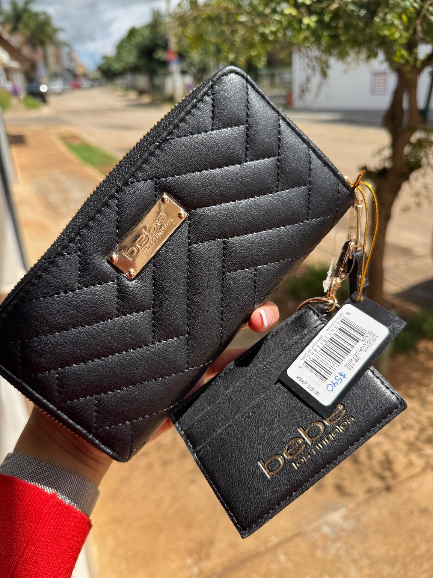 Cartera Bebe Negra con Tarjetero