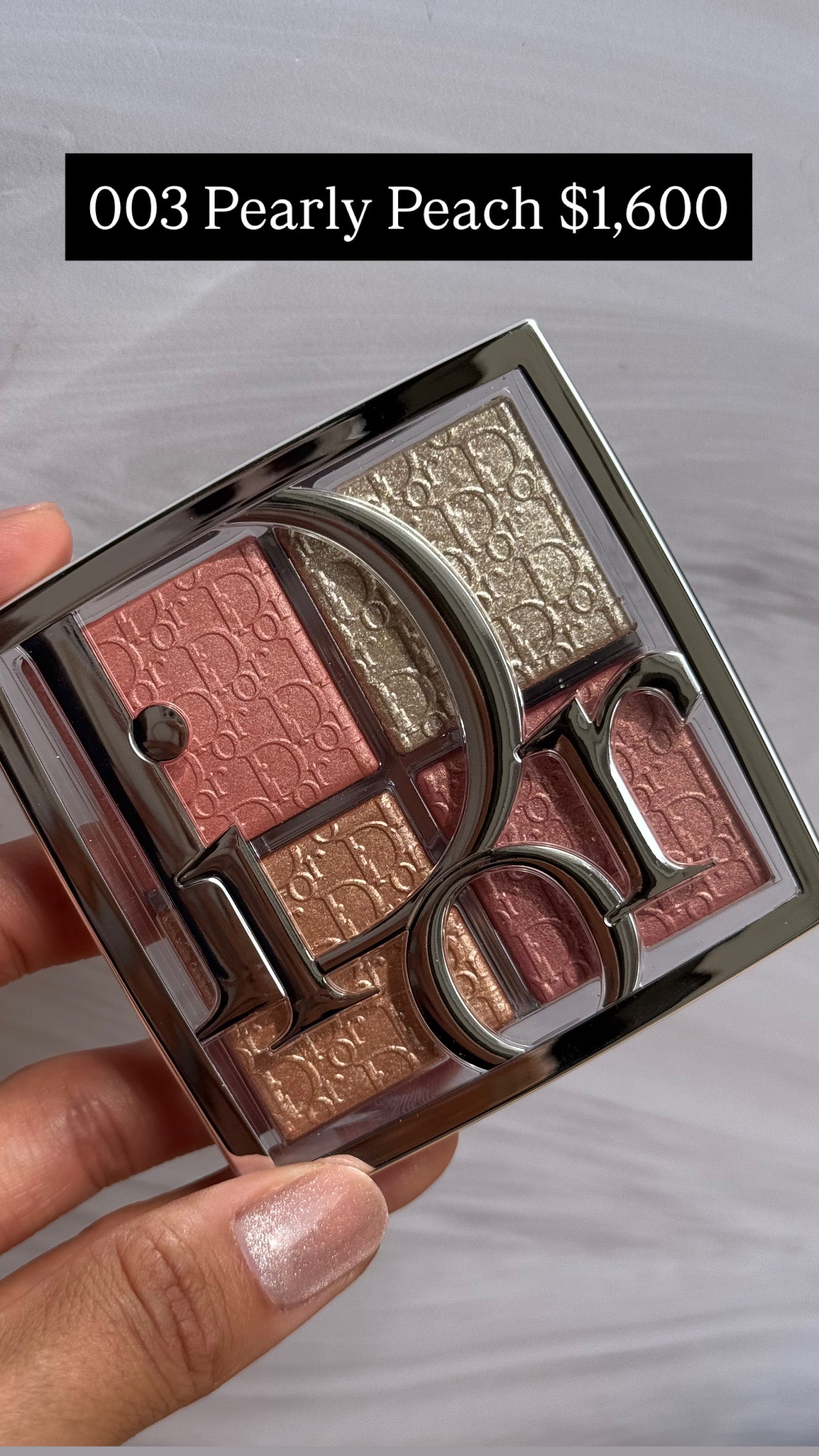DIOR Backstage Glow Maximizer Face Palette - 003 Pearly Peach Glow