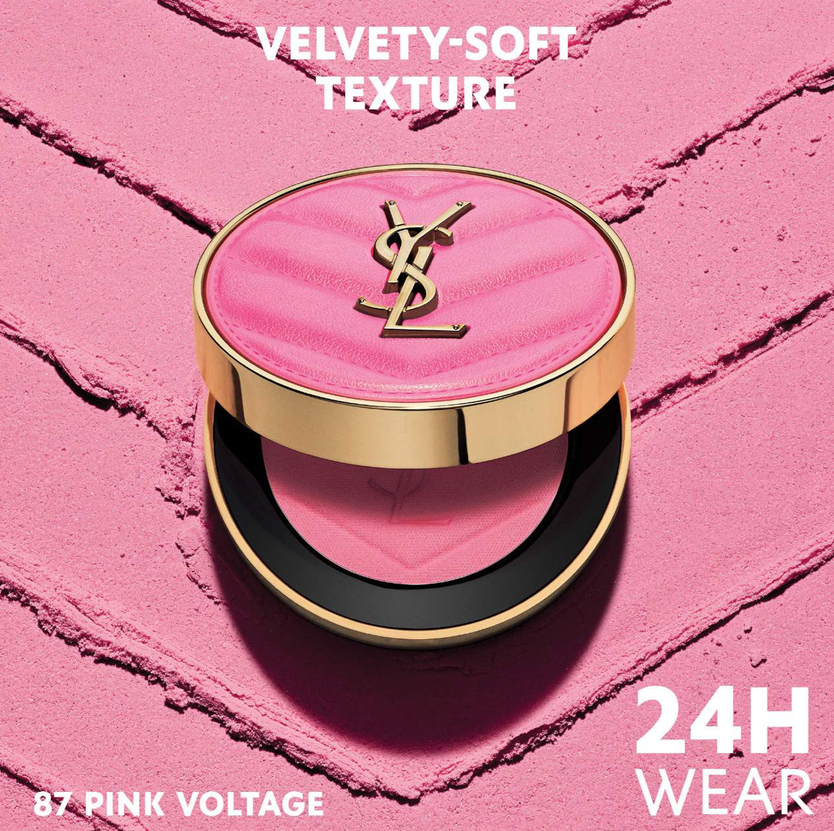 Yves Saint Laurent Make Me Blush 24H Buildable Powder Blush Tono- 87 PINK VOLTAGE