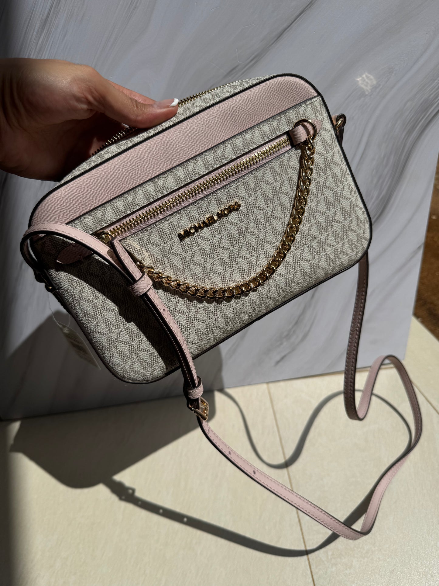 Jet Set Large Logo Crossbody Bag- Michael Kors -