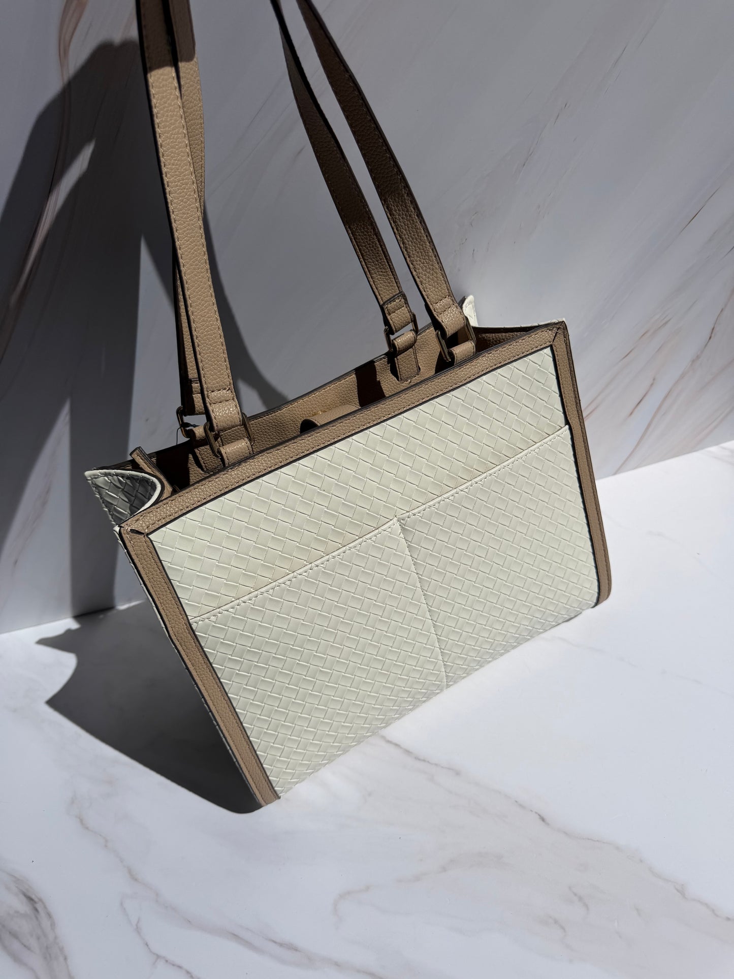 Shoulder Bag NÁUTICA Beige con Blanco