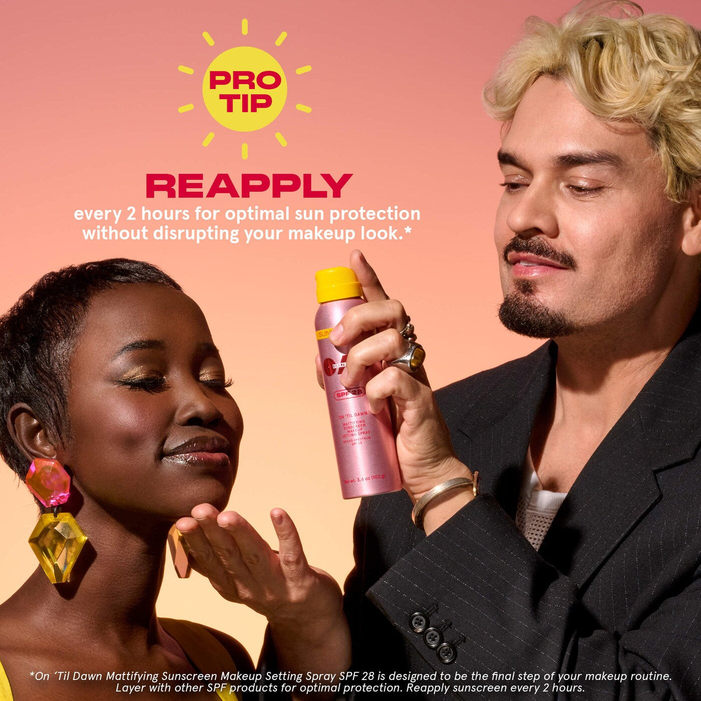ONE/SIZE by Patrick Starrr Mini On 'Til Dawn Mattifying Sunscreen Makeup Setting Spray SPF 28