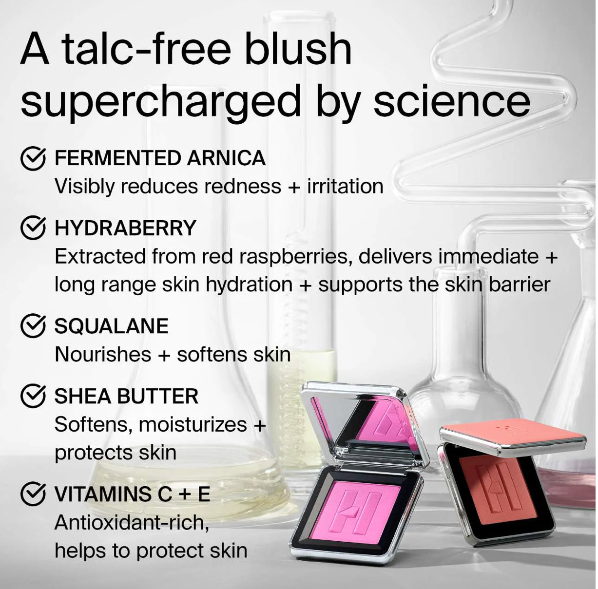 HAUS LABS BY LADY GAGA Color Fuse Talc-Free Blush Powder With Fermented Arnica- FRENCH ROSETTE