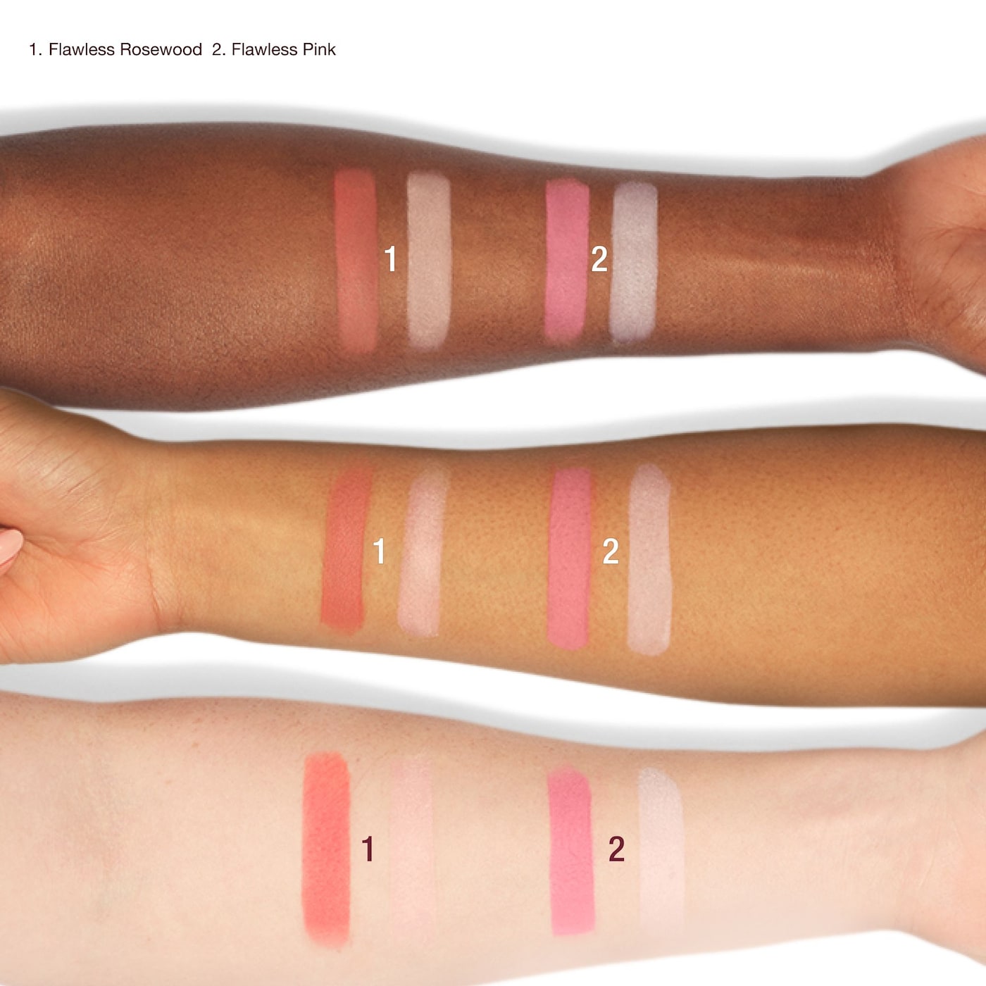 Charlotte Tilbury- Pillow Talk Beauty Soulmates Airbrush Flawless Finish Brightening and Blush Powder Palette - FLAWLESS ROSEWOOD