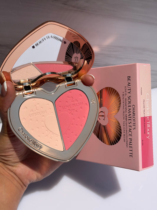 Charlotte Tilbury- Pillow Talk Beauty Soulmates Airbrush Flawless Finish Brightening and Blush Powder Palette