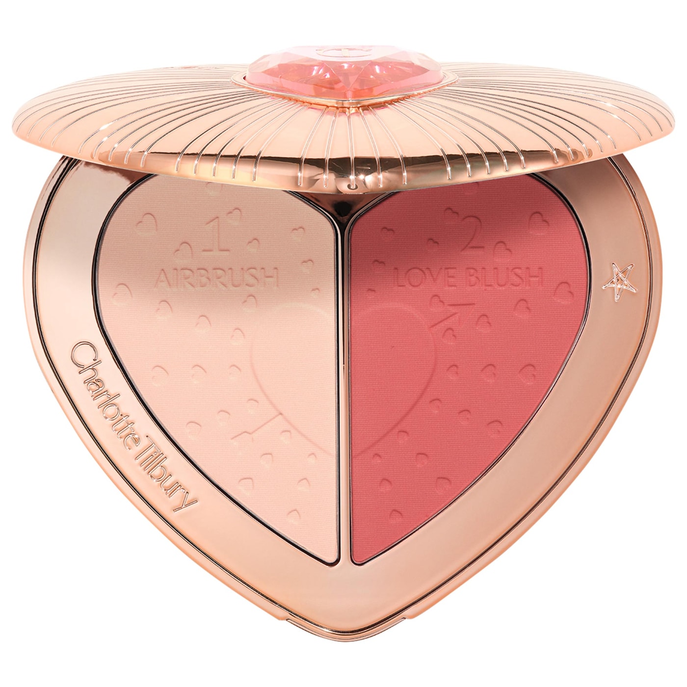 Charlotte Tilbury- Pillow Talk Beauty Soulmates Airbrush Flawless Finish Brightening and Blush Powder Palette - FLAWLESS ROSEWOOD