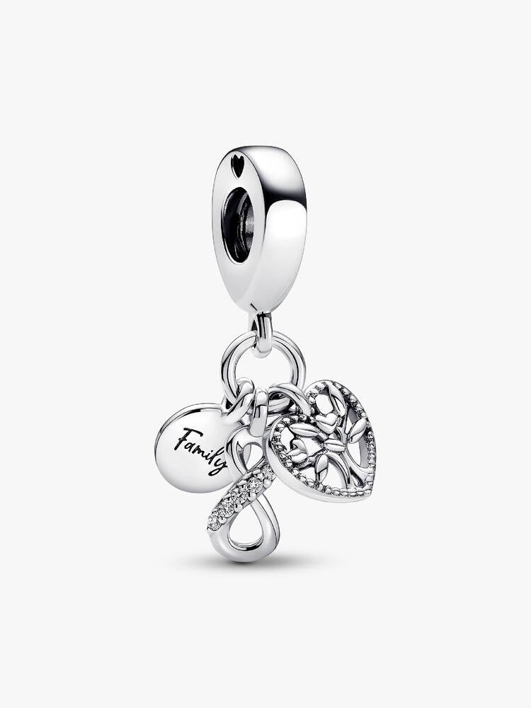 Charm Colgante Triple Infinito y Familia