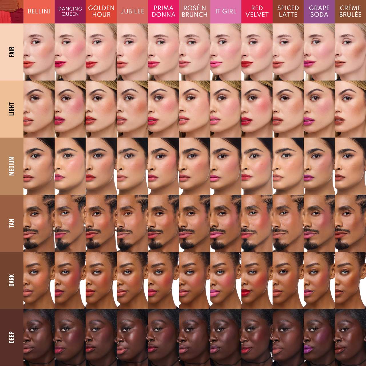 Mini Danessa Myricks Beauty Yummy Skin Blurring Balm Powder Flushed - Matte Color for Cheek & Lipi Tono- ROSÉ N BRUNCH