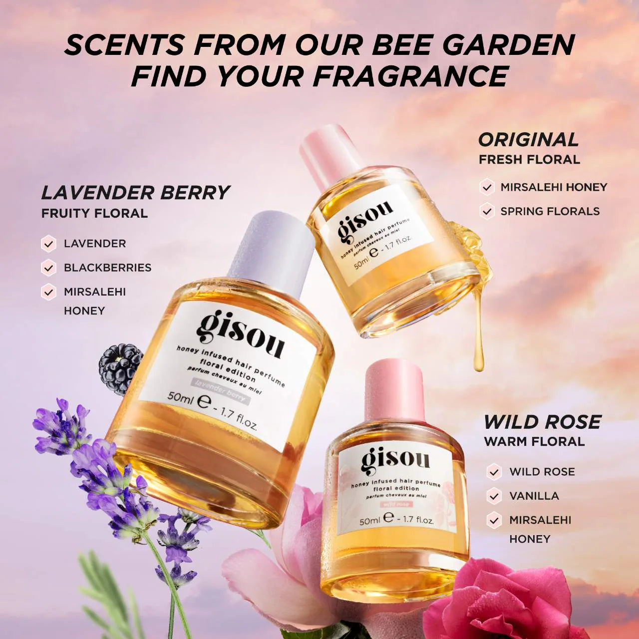 Gisou-Wildflower Honey Infused Hair Perfume 50ml