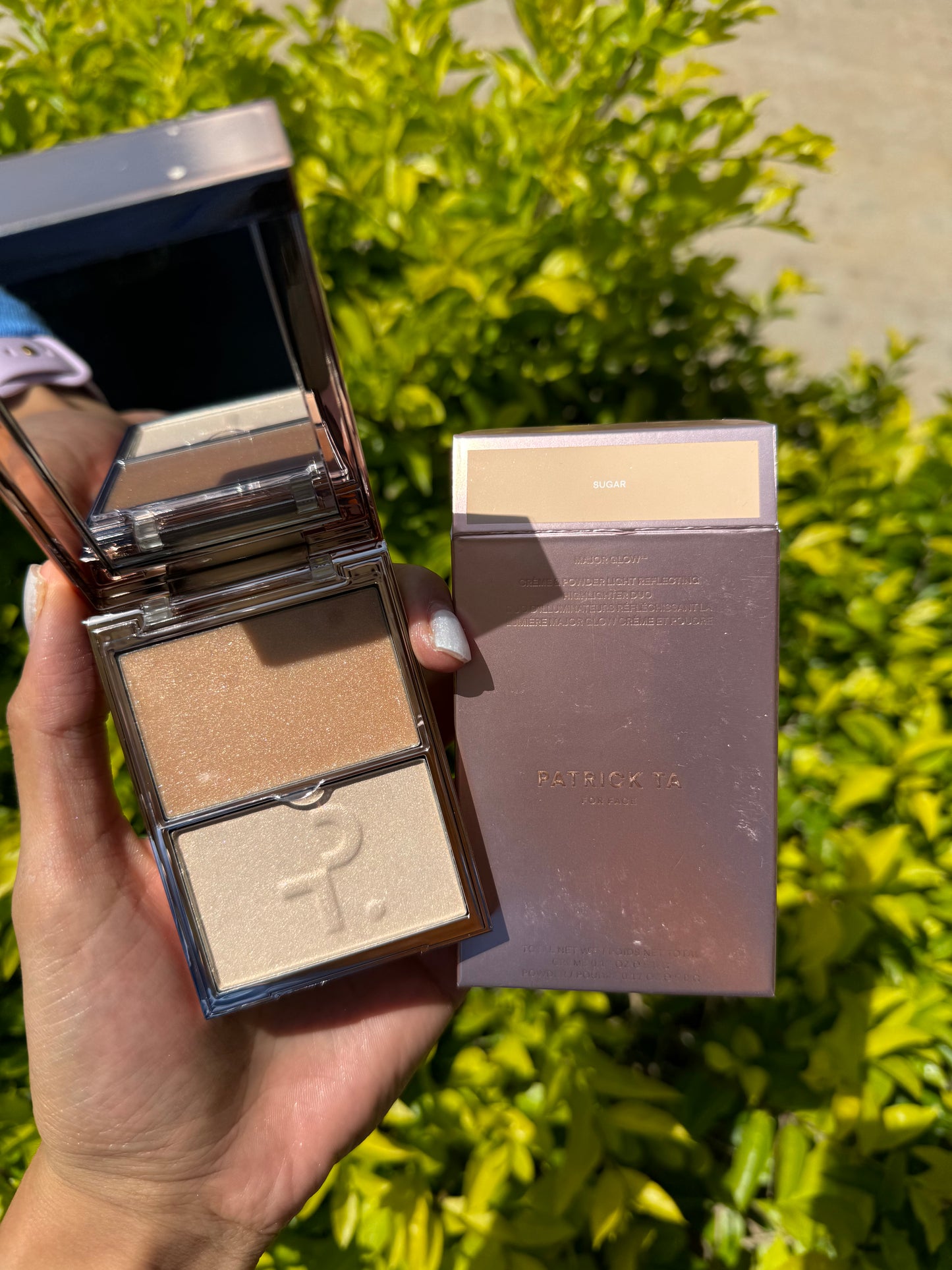 PATRICK TA Major Glow Crème & Powder Light Reflecting Translucent Highlighter Duo SUGAR