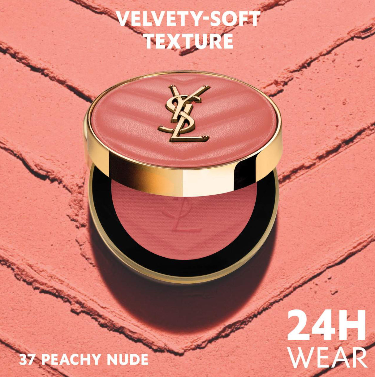 Yves Saint Laurent Make Me Blush 24H Buildable Powder Blush Tono- 37 PEACHY NUDE
