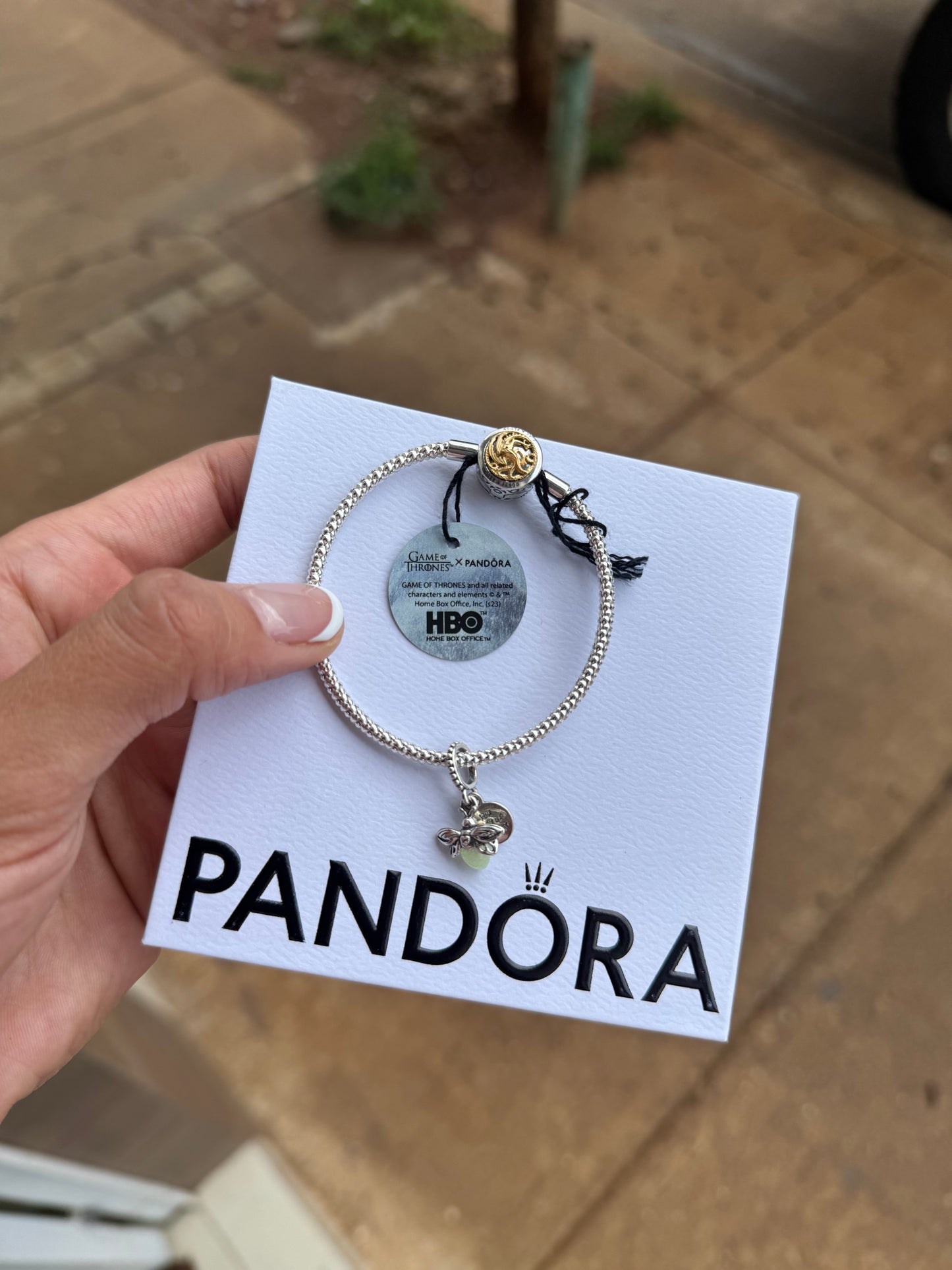 PANDORA Game of Thrones House Sigil Clasp Pandora Moments Studded Chain Bracelet 17cm