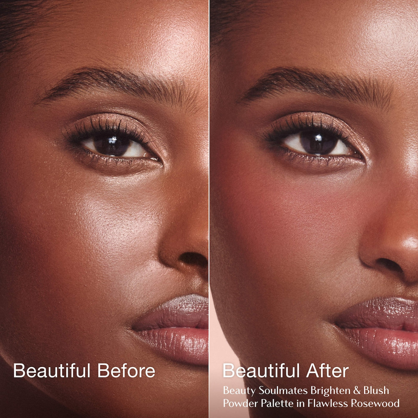 Charlotte Tilbury- Pillow Talk Beauty Soulmates Airbrush Flawless Finish Brightening and Blush Powder Palette - FLAWLESS ROSEWOOD