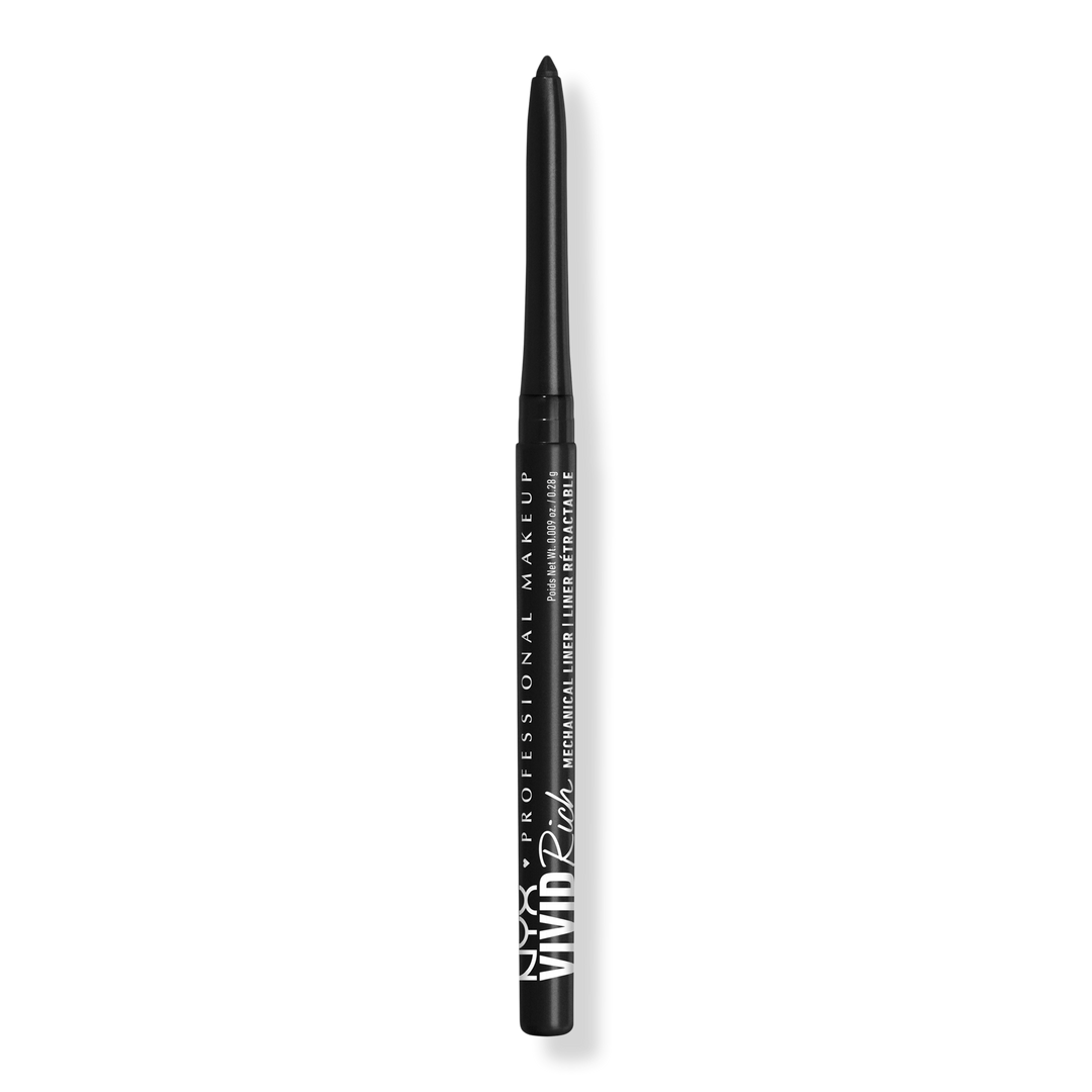 NYX Professional Makeup Retractable Vivid Rich Mechanical Eyeliner Pencil Tono- Always Onyx