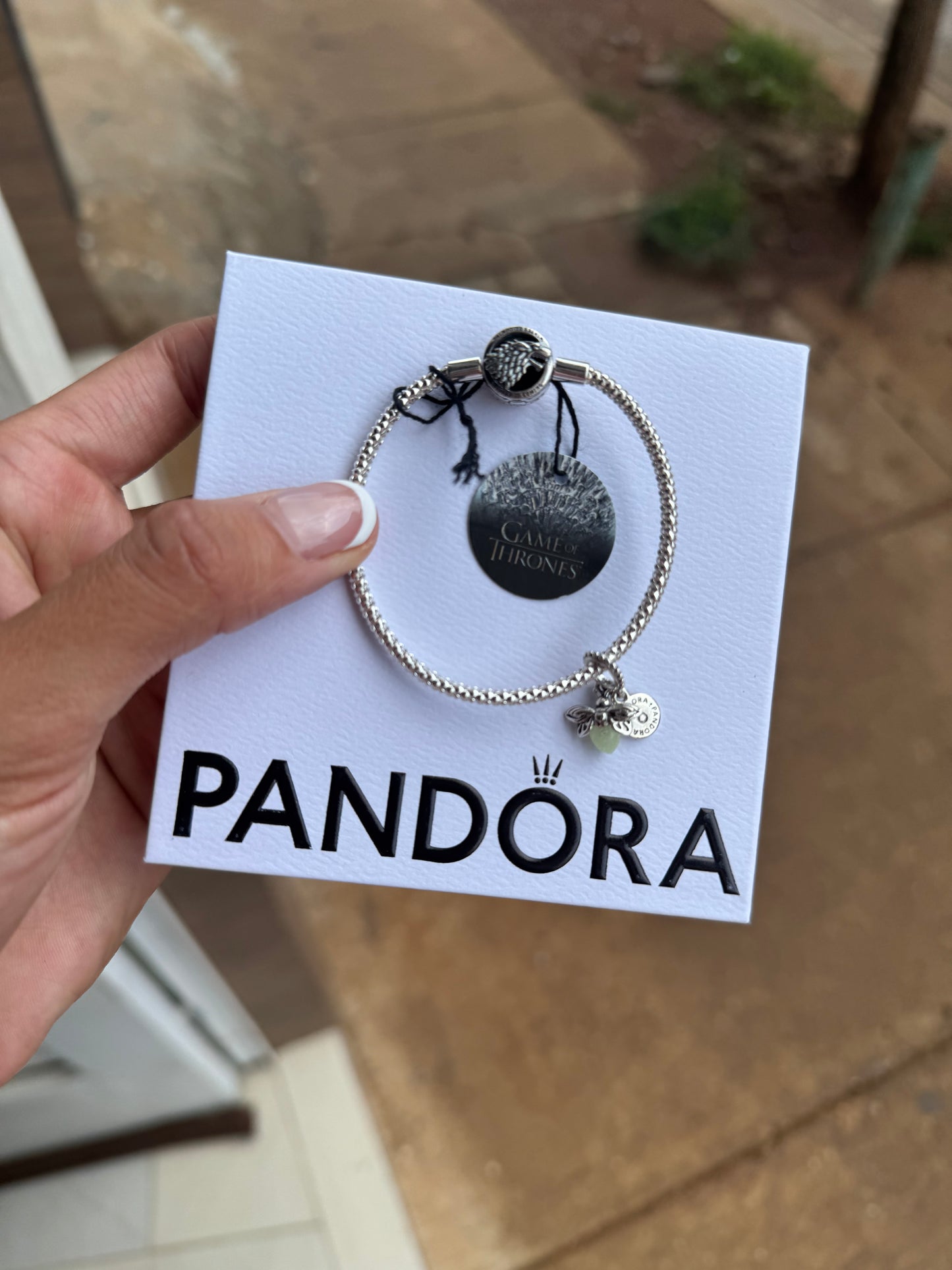 PANDORA Game of Thrones House Sigil Clasp Pandora Moments Studded Chain Bracelet 17cm