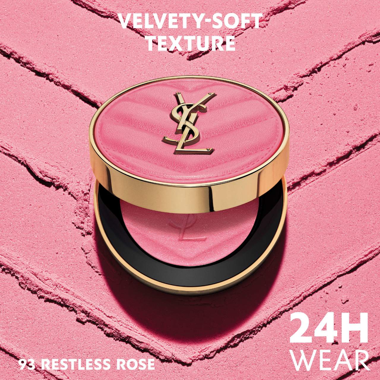 Yves Saint Laurent Make Me Blush 24H Buildable Powder Blush tono-  93 Restless Rose YSL