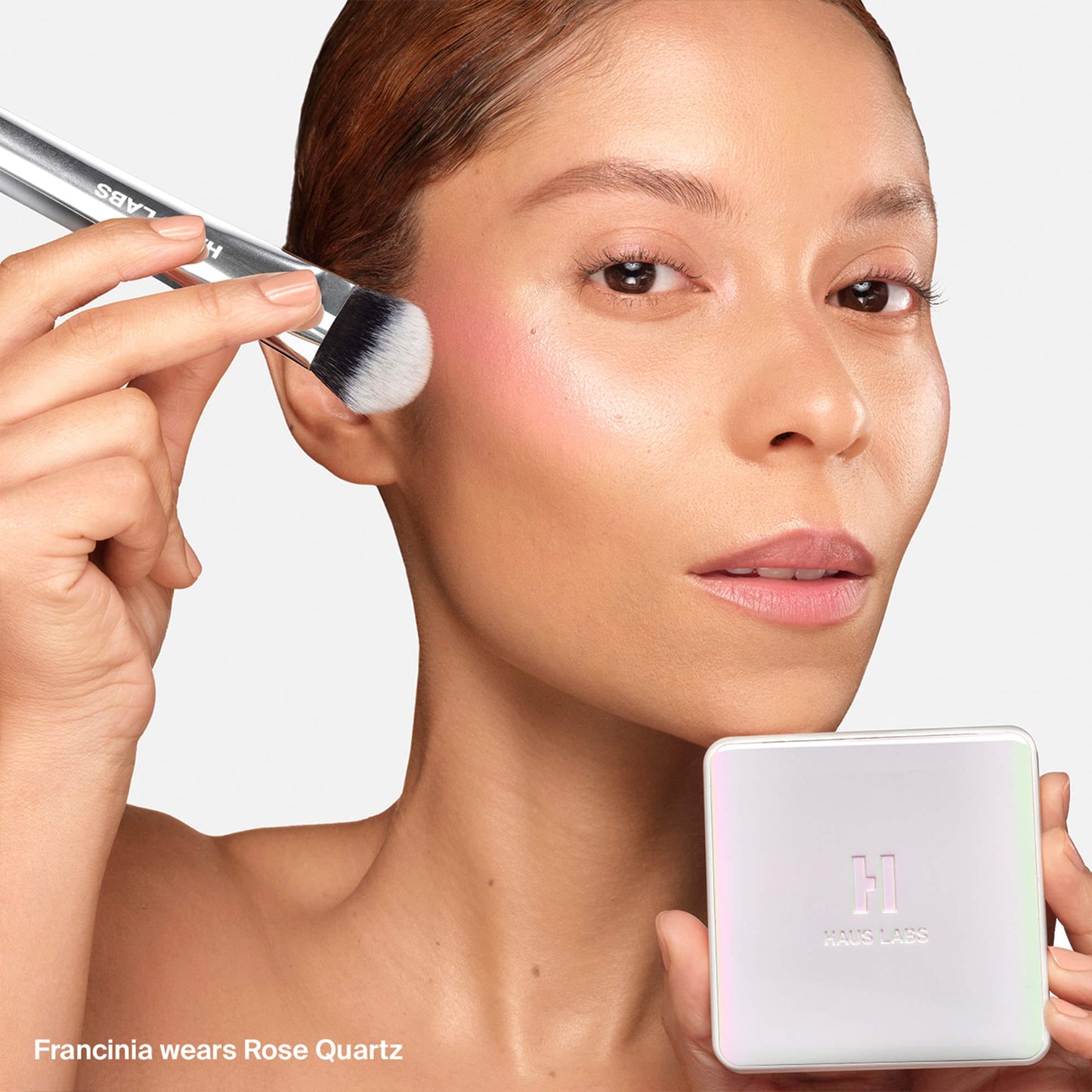 Bio-Radiant Gel-Powder Highlighter Haus Labs- PEACH QUARTZ