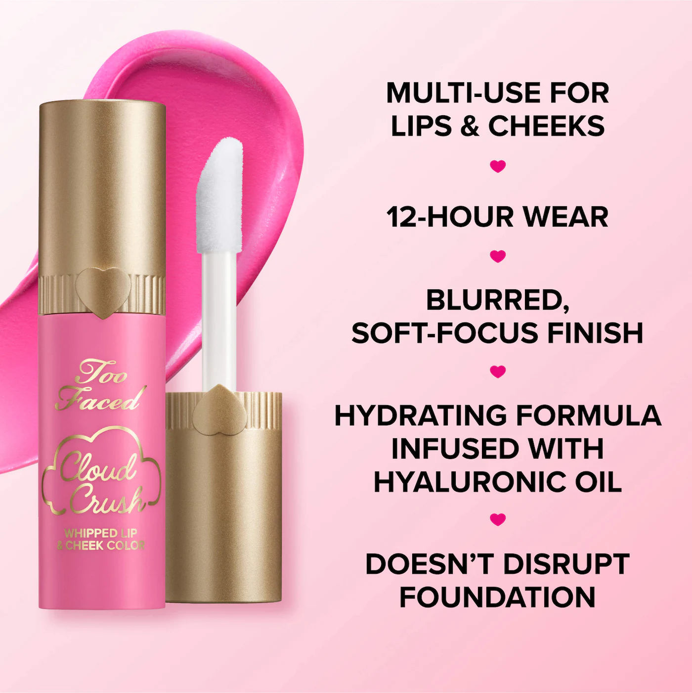 Too Faced 
Cloud Crush Whipped Lip & Cheek Blush