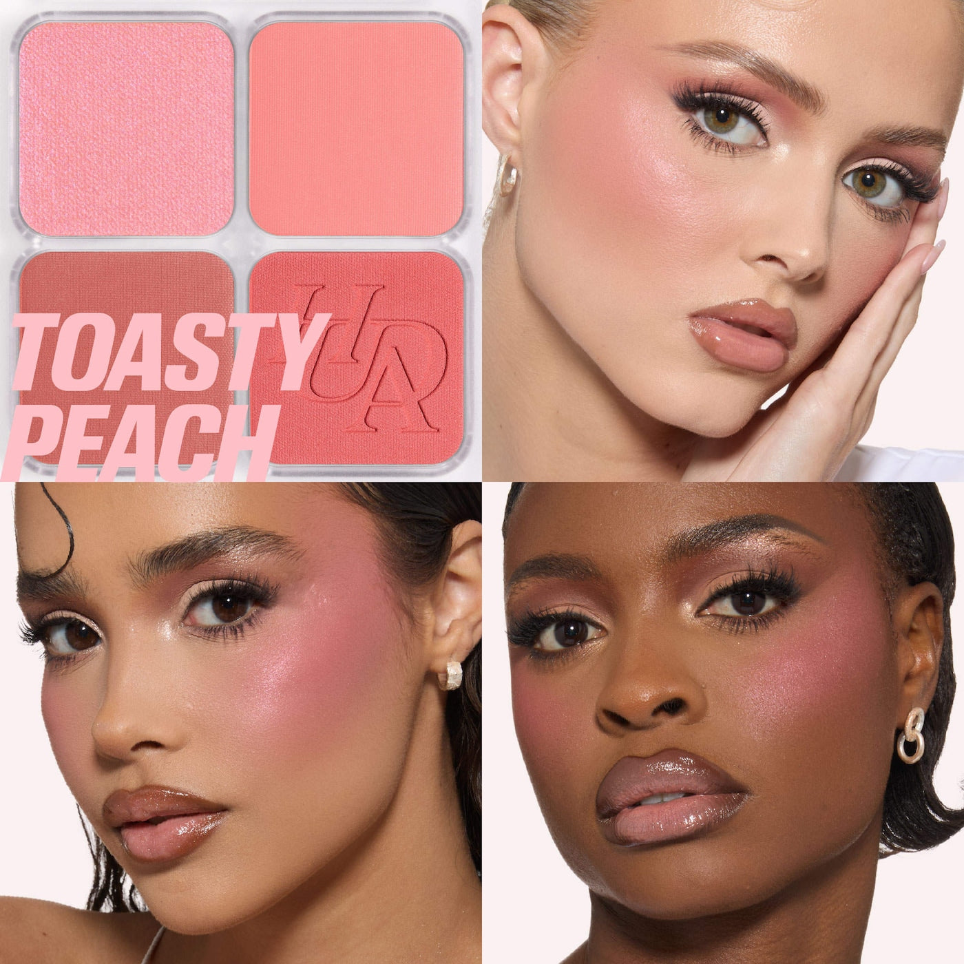 HUDA BEAUTY Blush Filter Blurring Blushlighters Palette- TOASTY PEACH