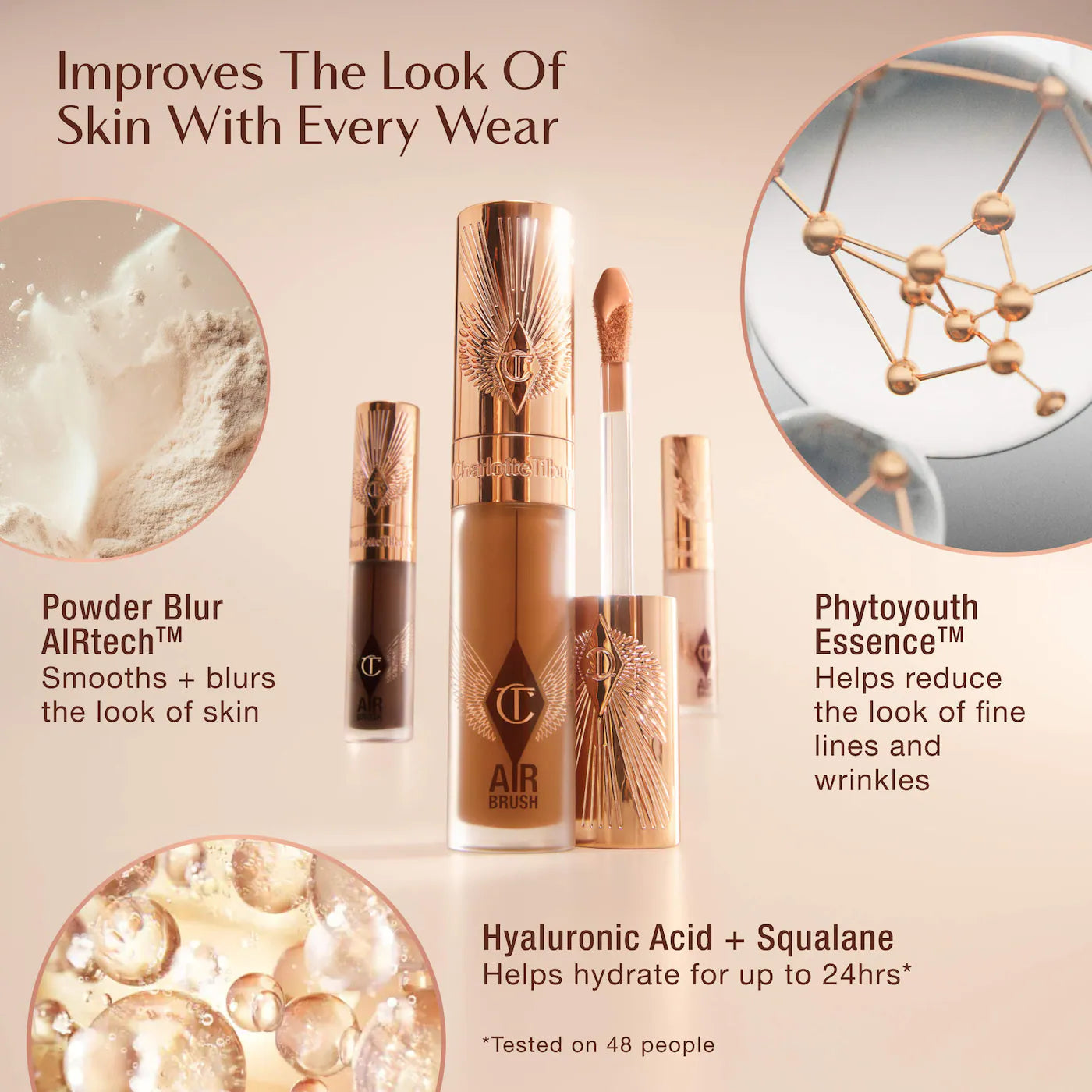 Charlotte Tilbury 
Airbrush Flawless Crease-Proof Long-Wear Blur Concealer with Hyaluronic Acid