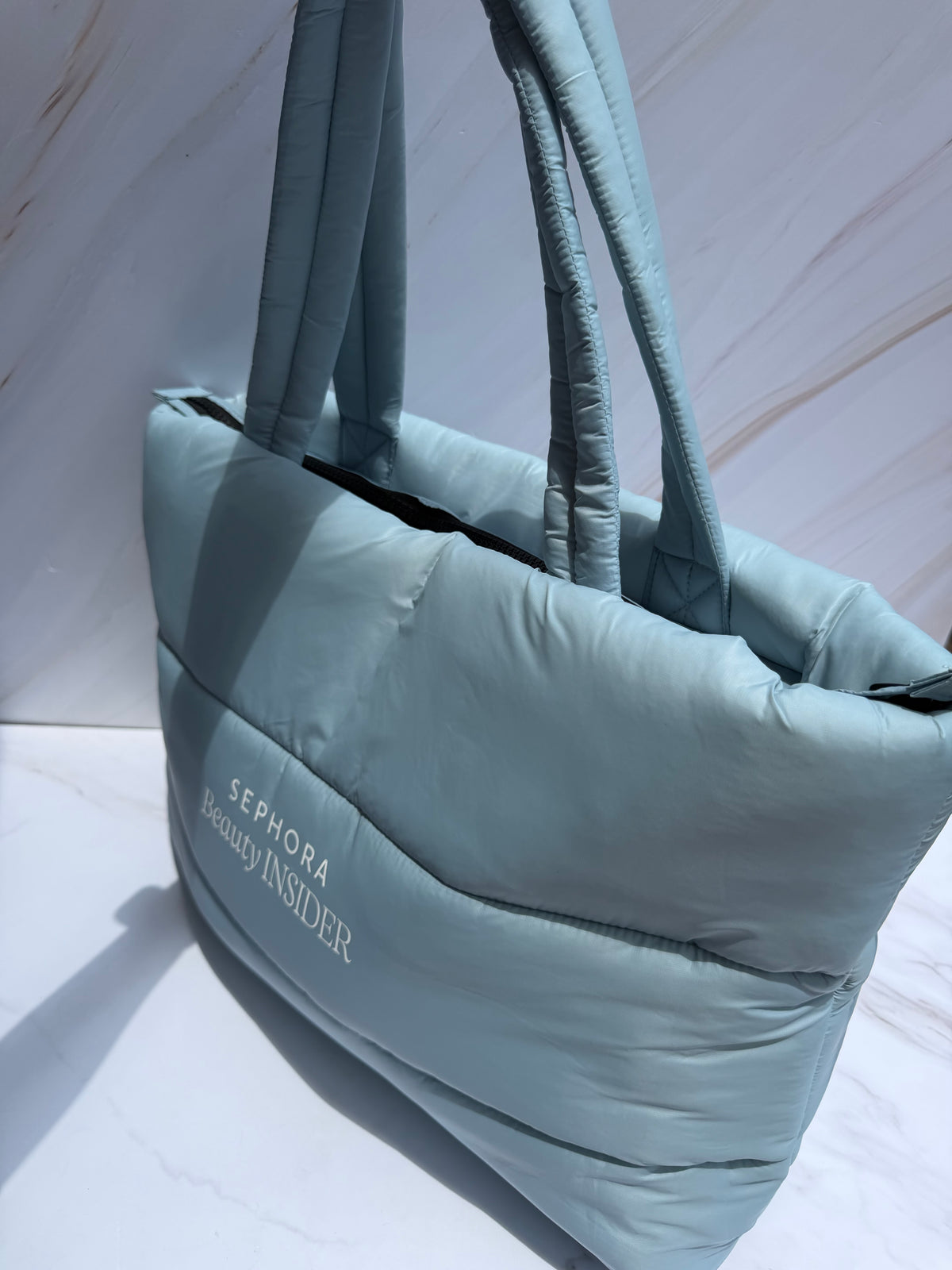 Puffy Tote Bag Sephora baby blue