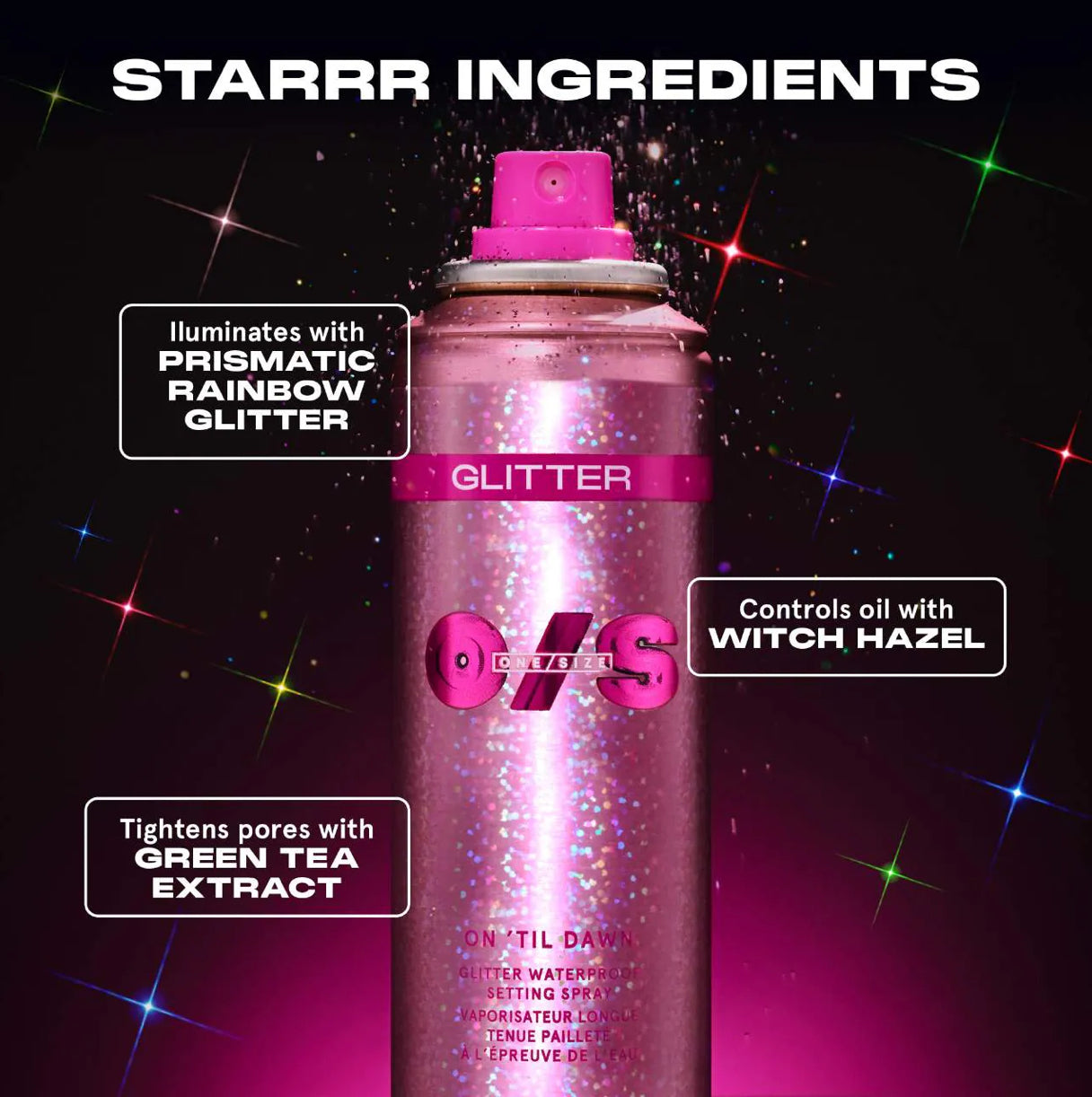 ONE/SIZE by Patrick Starrr On 'Til Dawn Glitter Waterproof Setting Spray