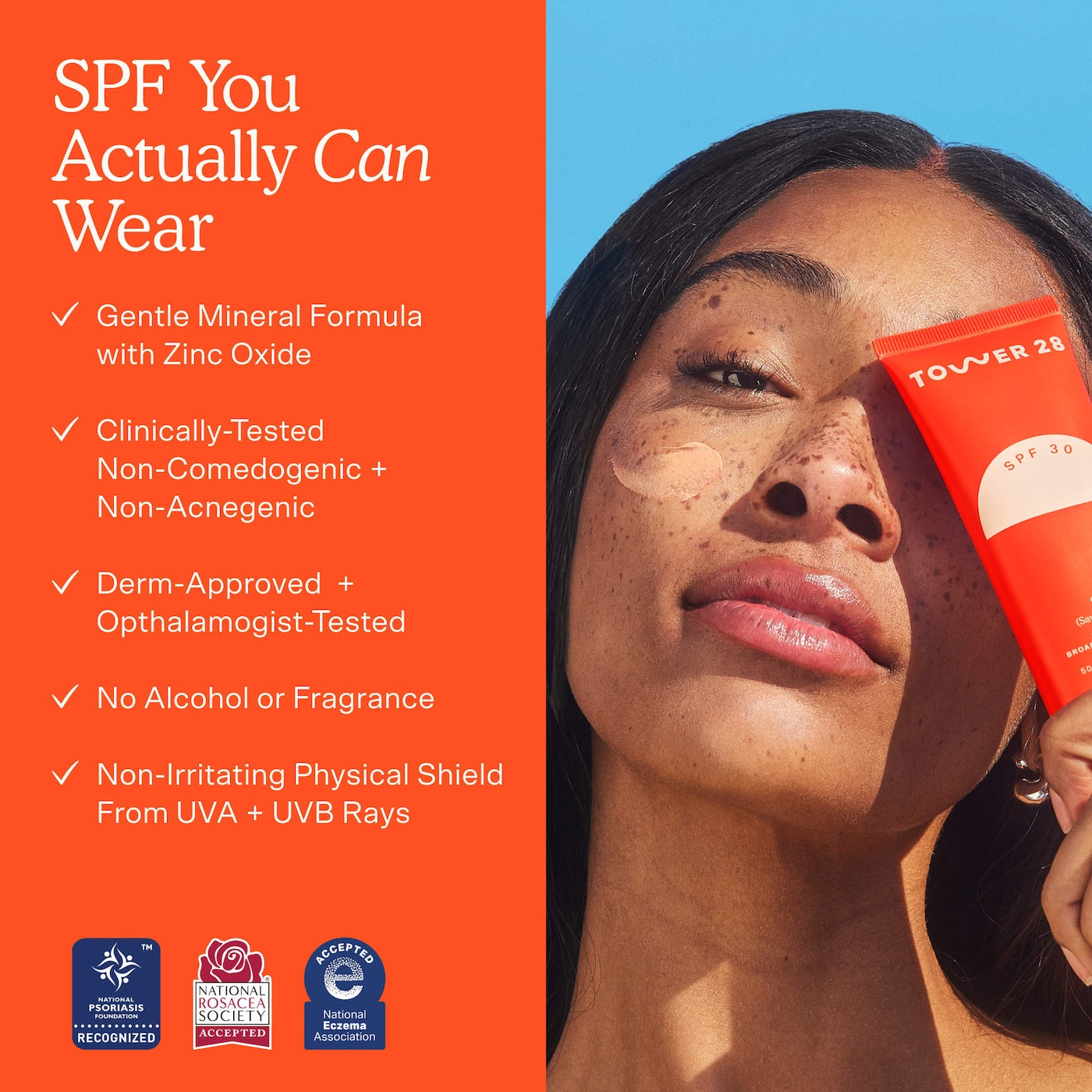 Tower 28- Travel size SOS FaceGuard SPF30- MINI LipSoftie lip Treatment
