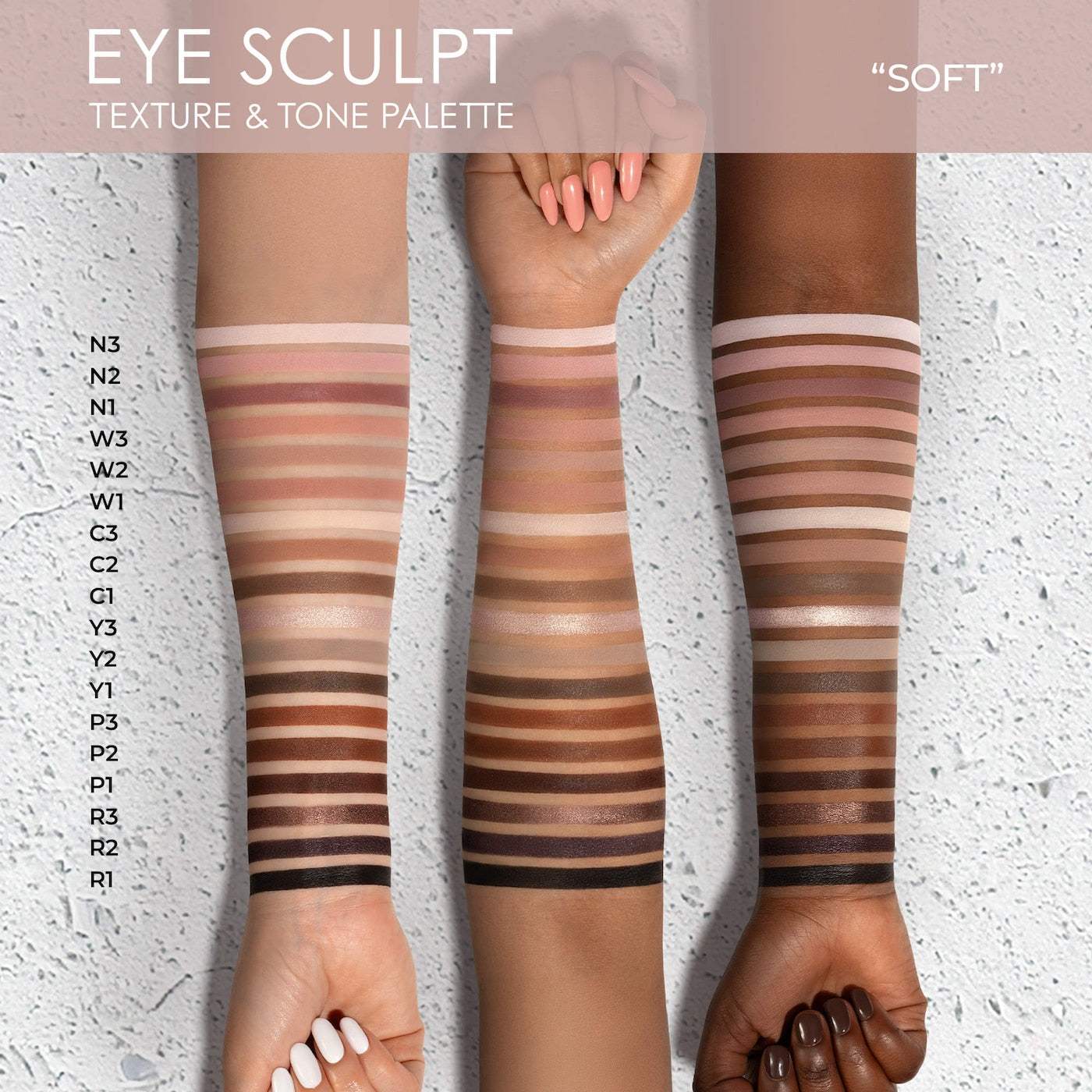 NATASHA DENONA Eye Sculpt Texture & Tone Eyeshadow Palette- SOFT