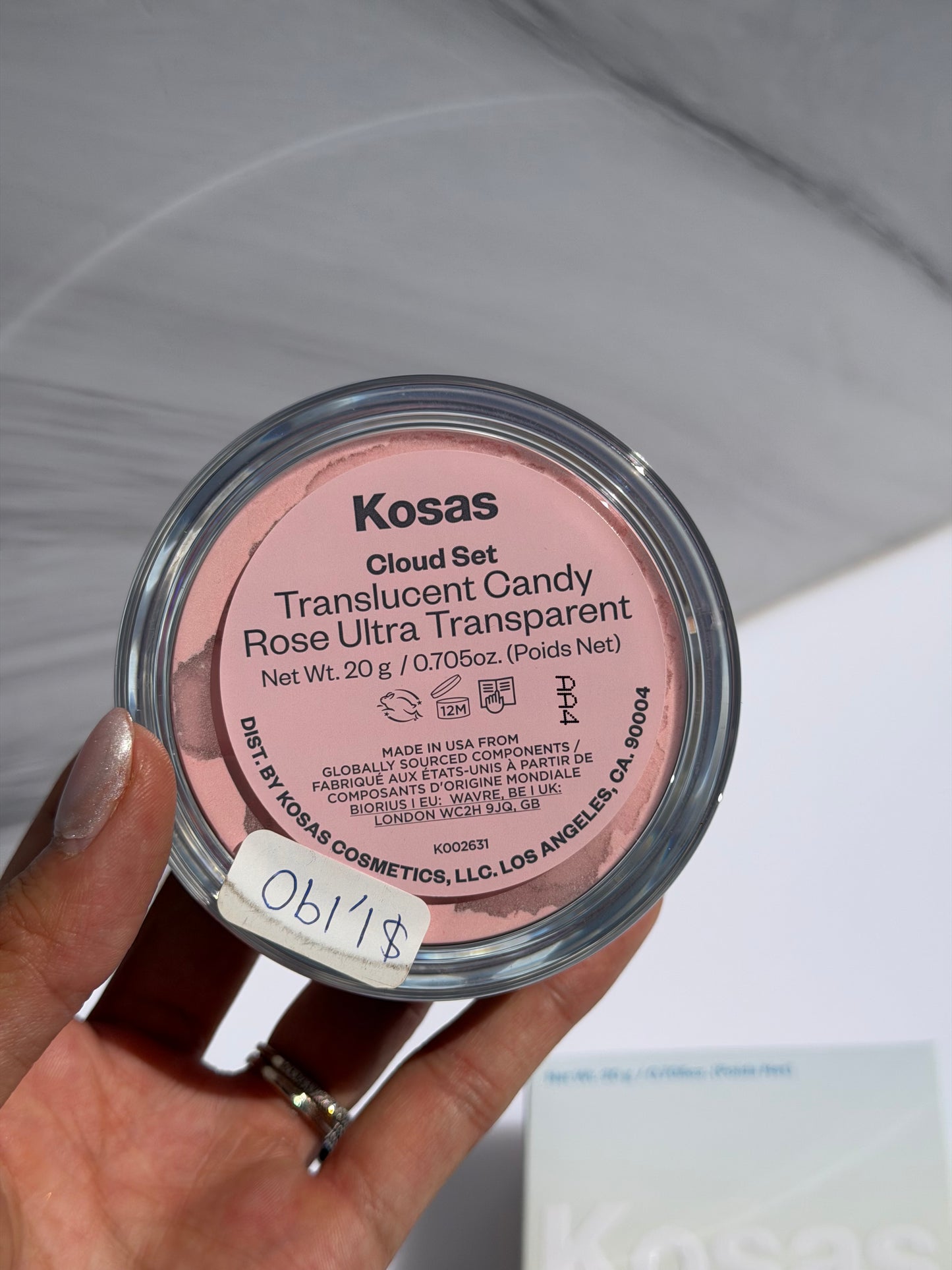 Kosas Cloud Set Loose Translucent Talc-Free Setting + Blurring Powder- CANDY