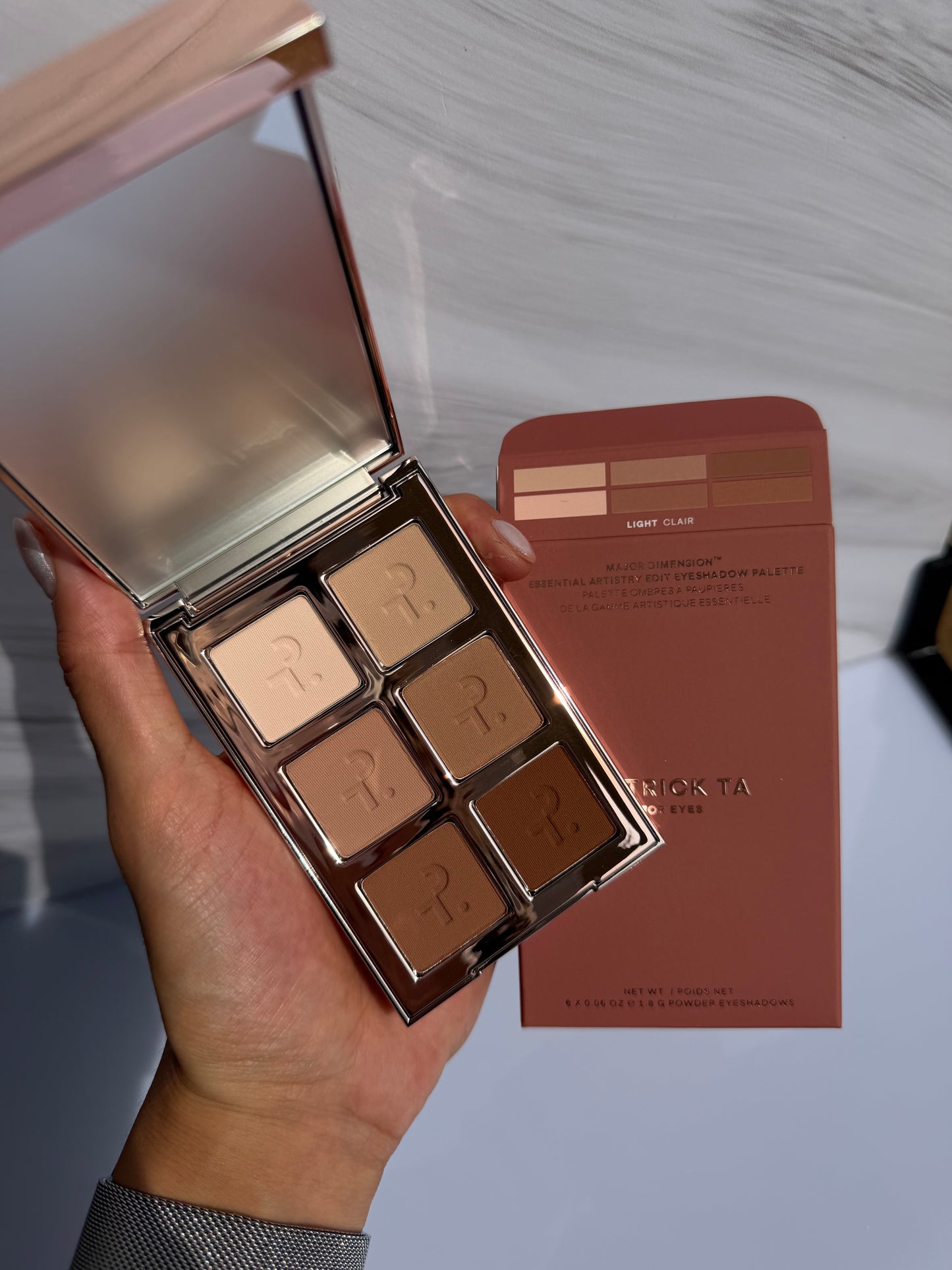 PATRICK TA Major Dimension Essential Artistry Edit Eyeshadow Palette- LIGHT CLAIR