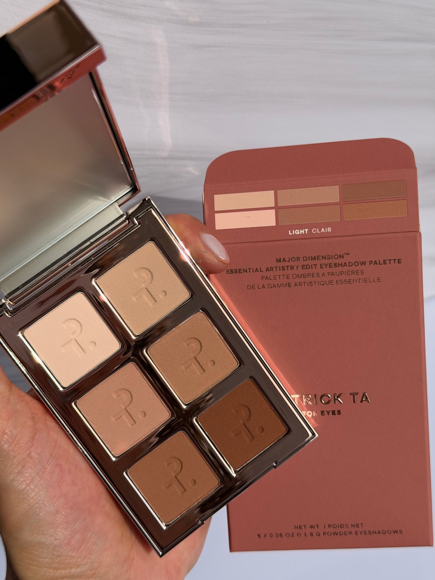 PATRICK TA Major Dimension Essential Artistry Edit Eyeshadow Palette- LIGHT CLAIR