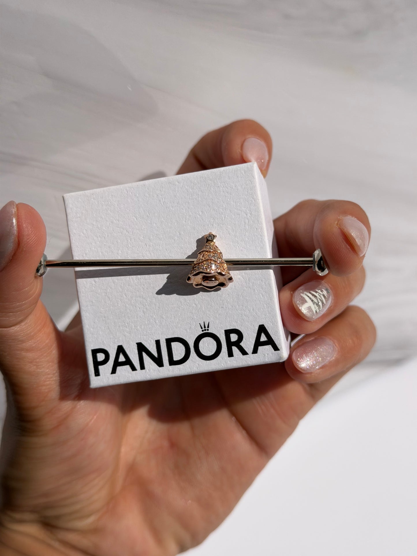 Charm árbol de navidad en oro rosa PANDORA ESPAÑA