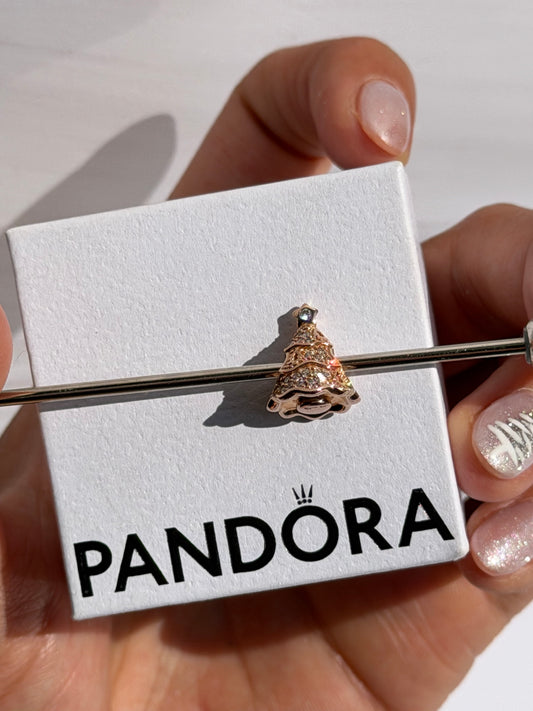 Charm árbol de navidad en oro rosa PANDORA ESPAÑA