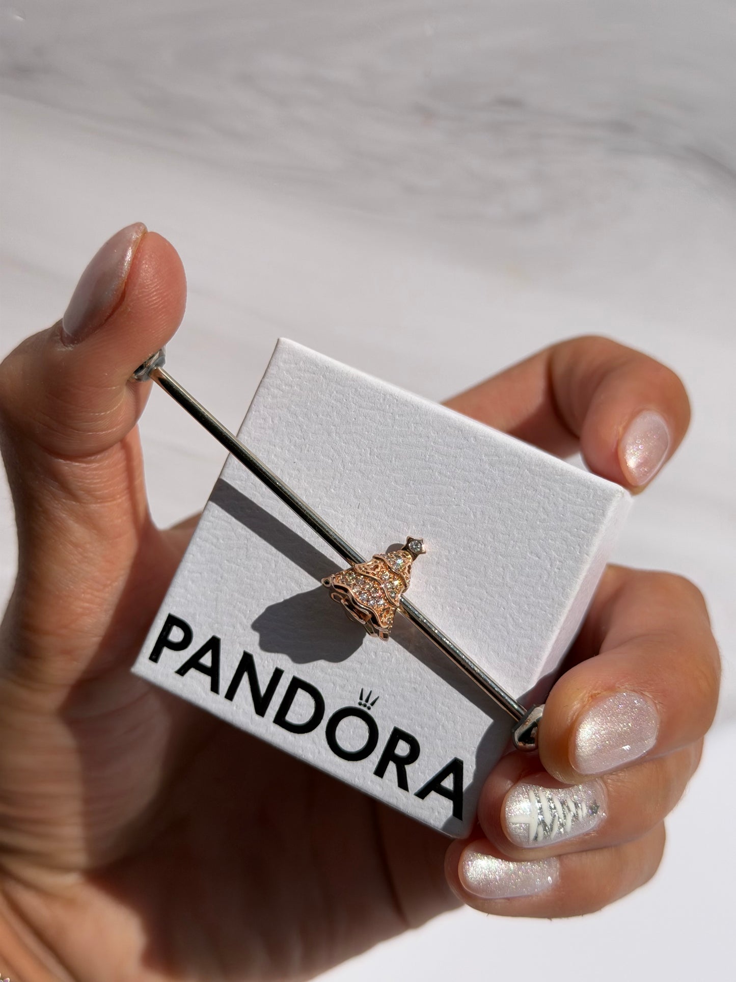 Charm árbol de navidad en oro rosa PANDORA ESPAÑA