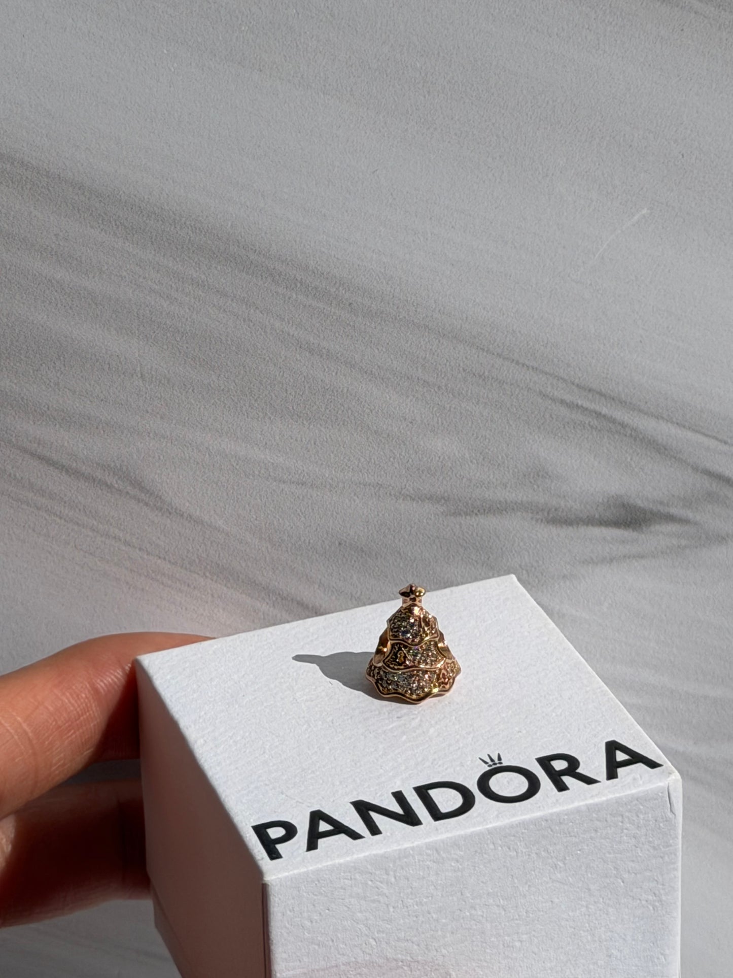 Charm árbol de navidad en oro rosa PANDORA ESPAÑA