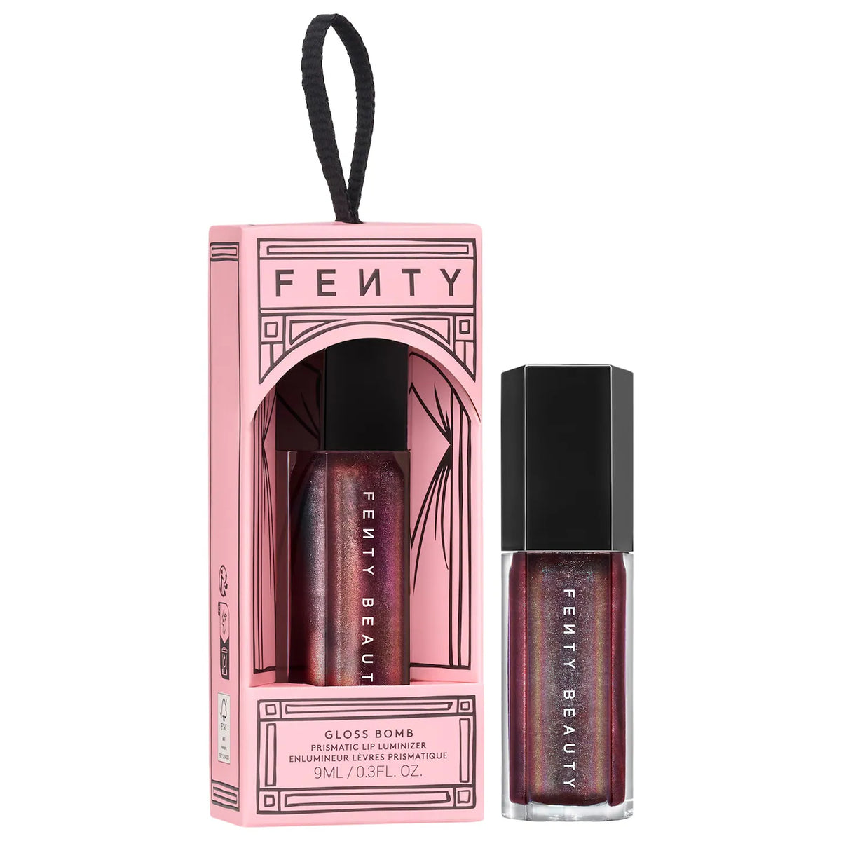 PREVENTA- Fenty Beauty by Rihanna 
Gloss Bomb Prismatic Lip Luminizer Ornament tono Moonstone Mischief