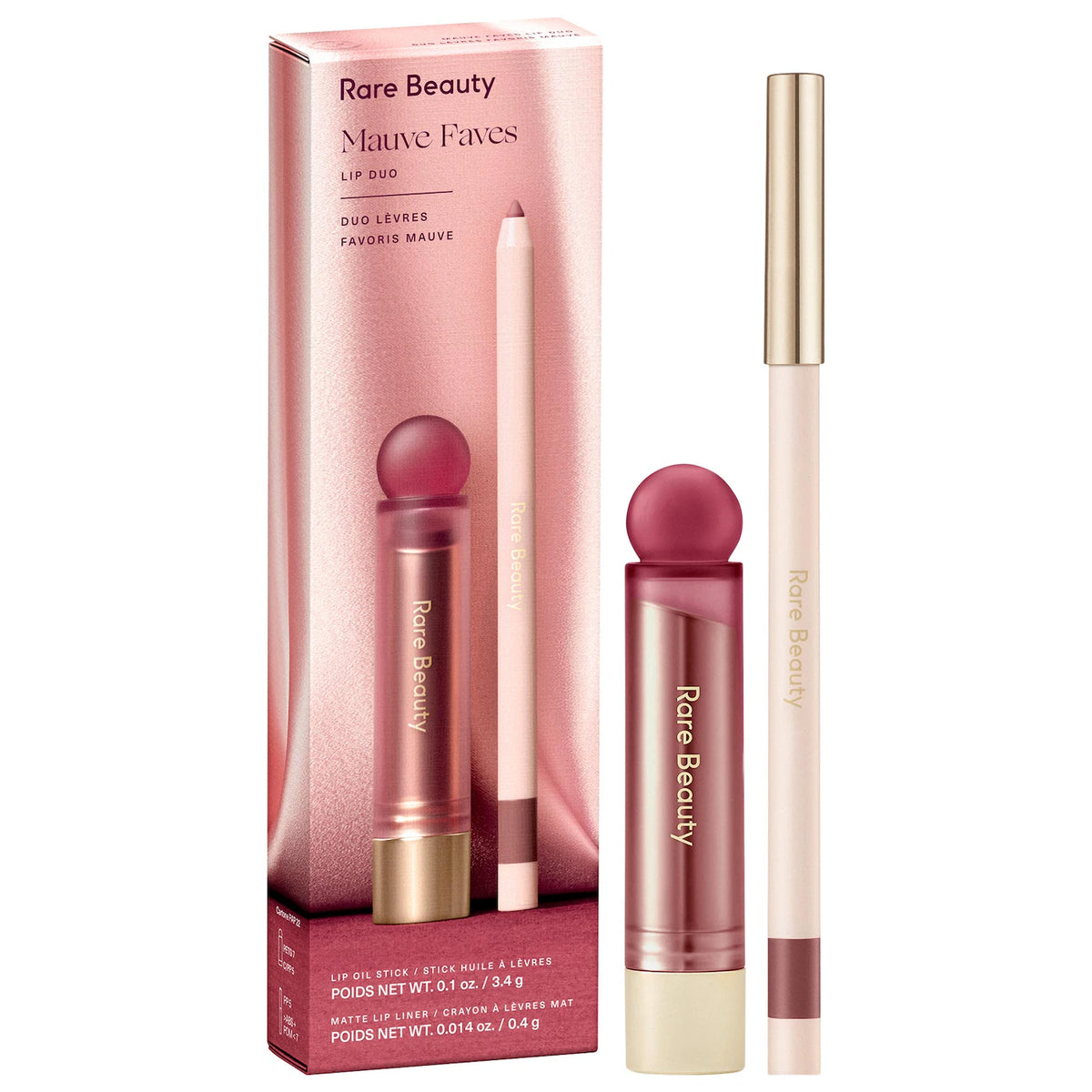 PREVENTA-Rare Beauty by Selena Gomez Mauve Faves Lip Duo Makeup Gift Set