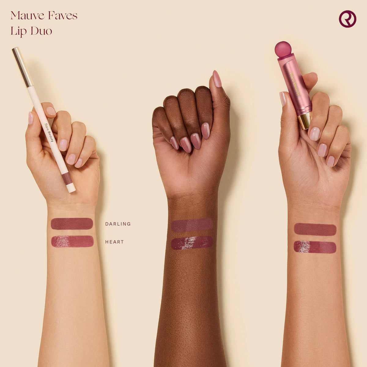 PREVENTA-Rare Beauty by Selena Gomez Mauve Faves Lip Duo Makeup Gift Set