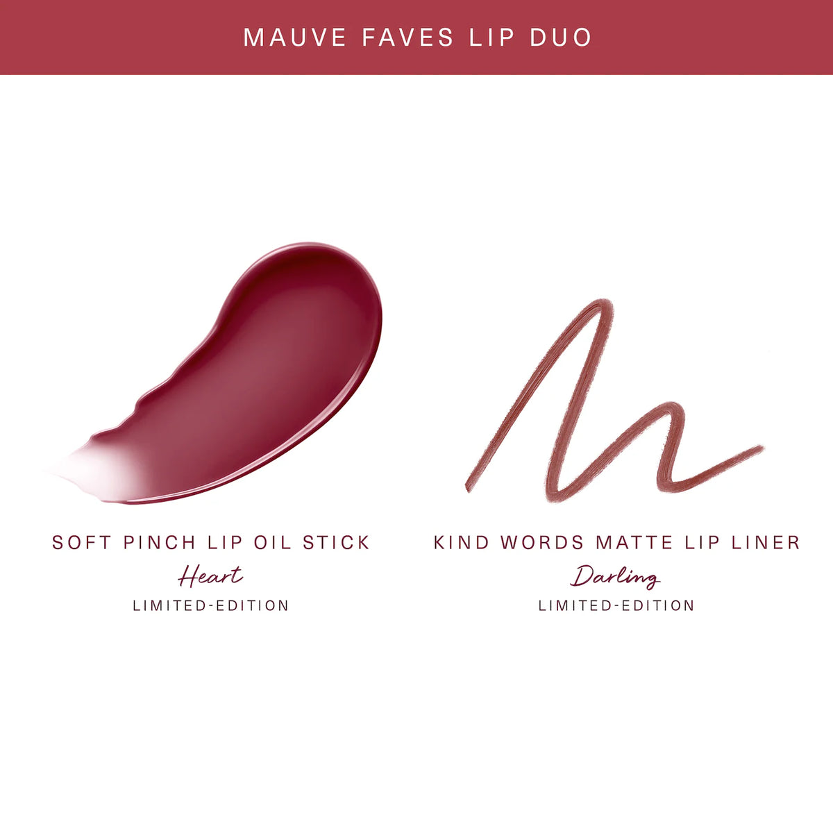 PREVENTA-Rare Beauty by Selena Gomez Mauve Faves Lip Duo Makeup Gift Set