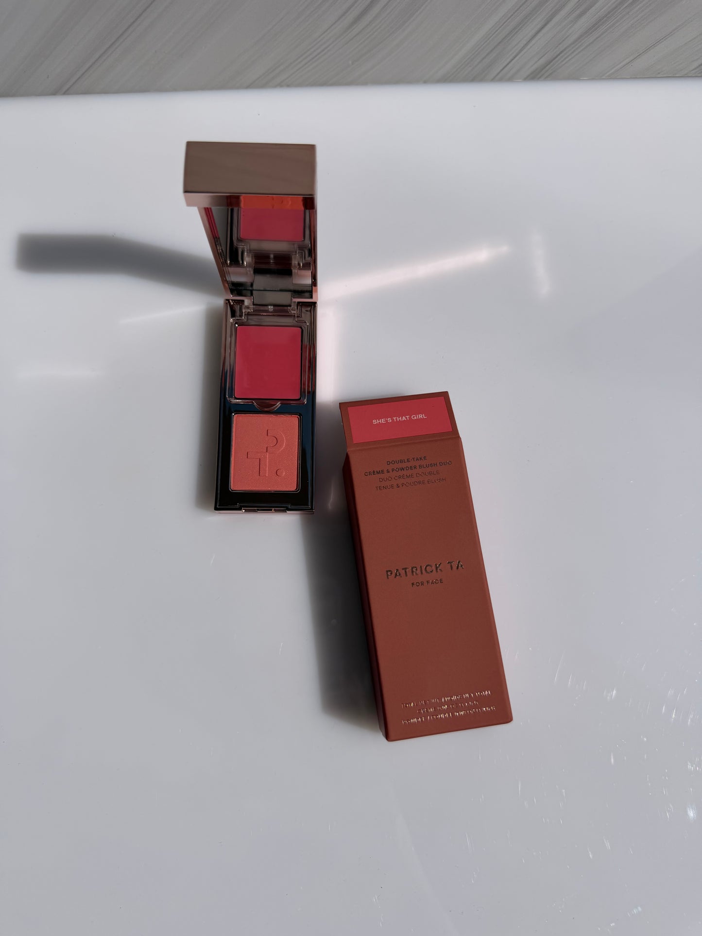 PATRICK TA Mini Major Headlines Double-Take Crème & Powder Blush Duo Tono- She’s That Girl