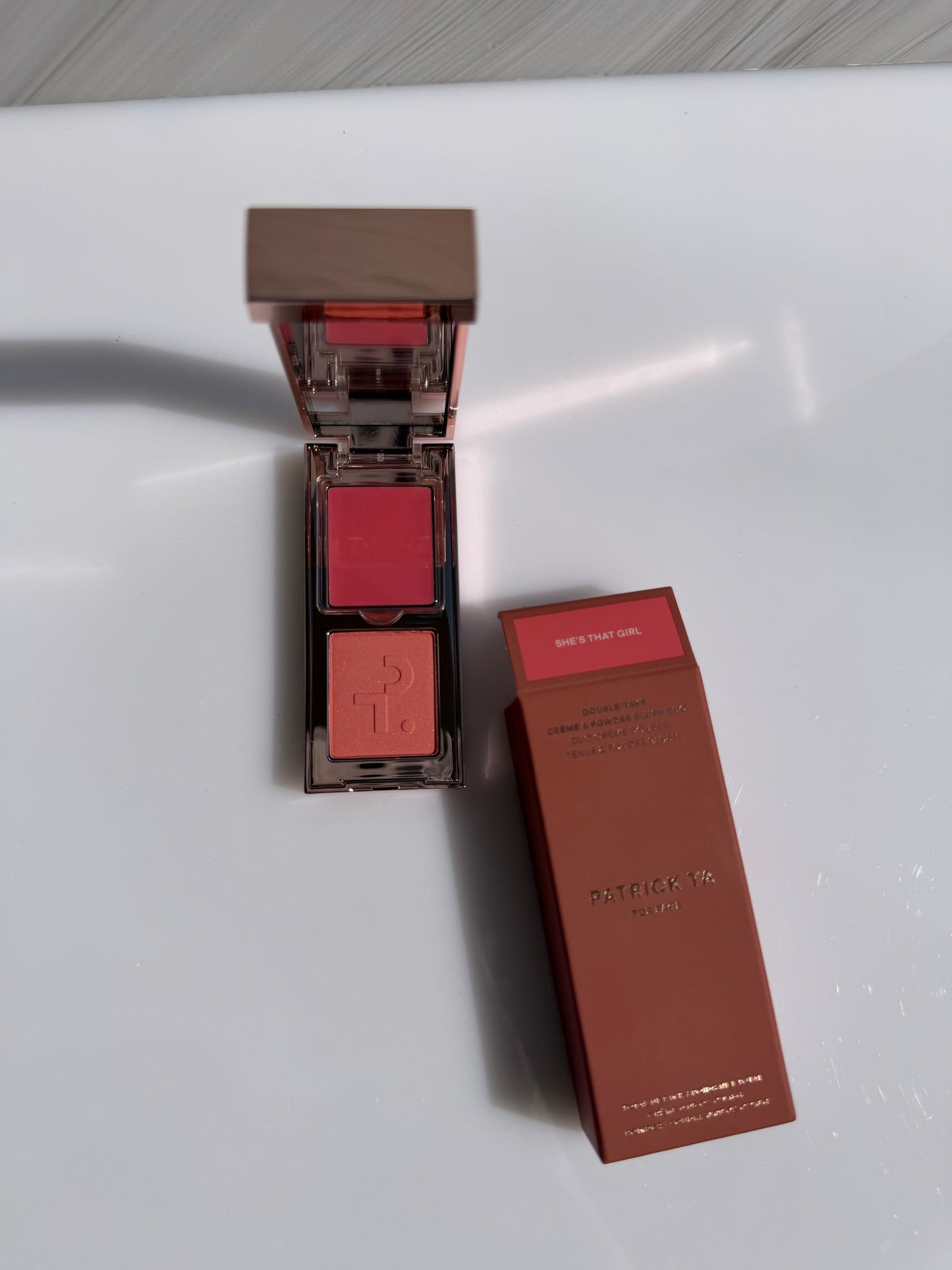 PATRICK TA Mini Major Headlines Double-Take Crème & Powder Blush Duo Tono- She’s That Girl