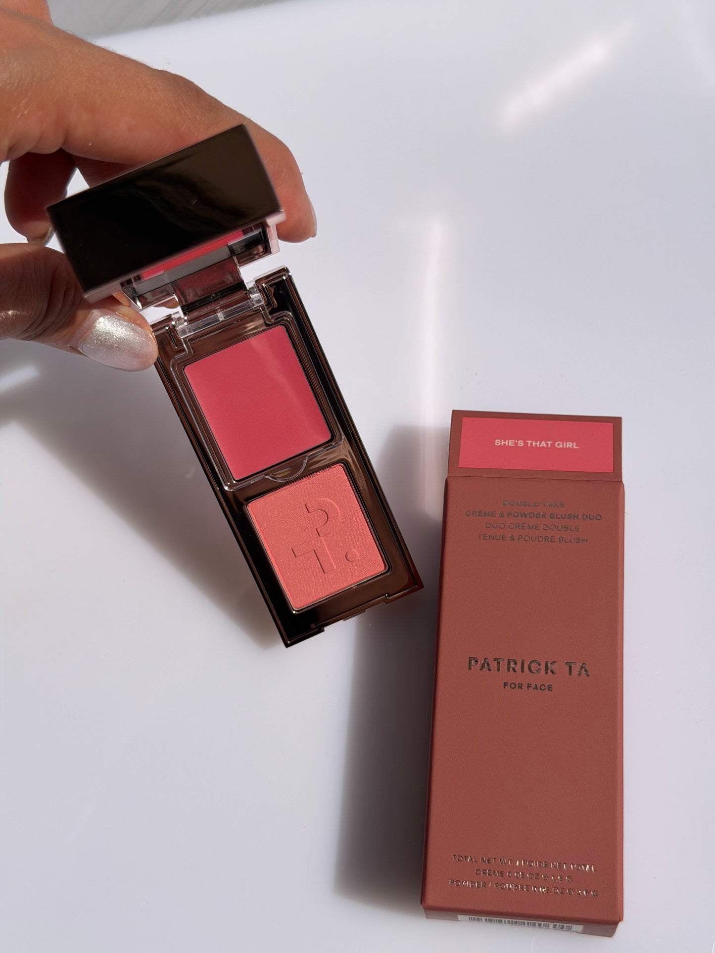 PATRICK TA Mini Major Headlines Double-Take Crème & Powder Blush Duo Tono- She’s That Girl