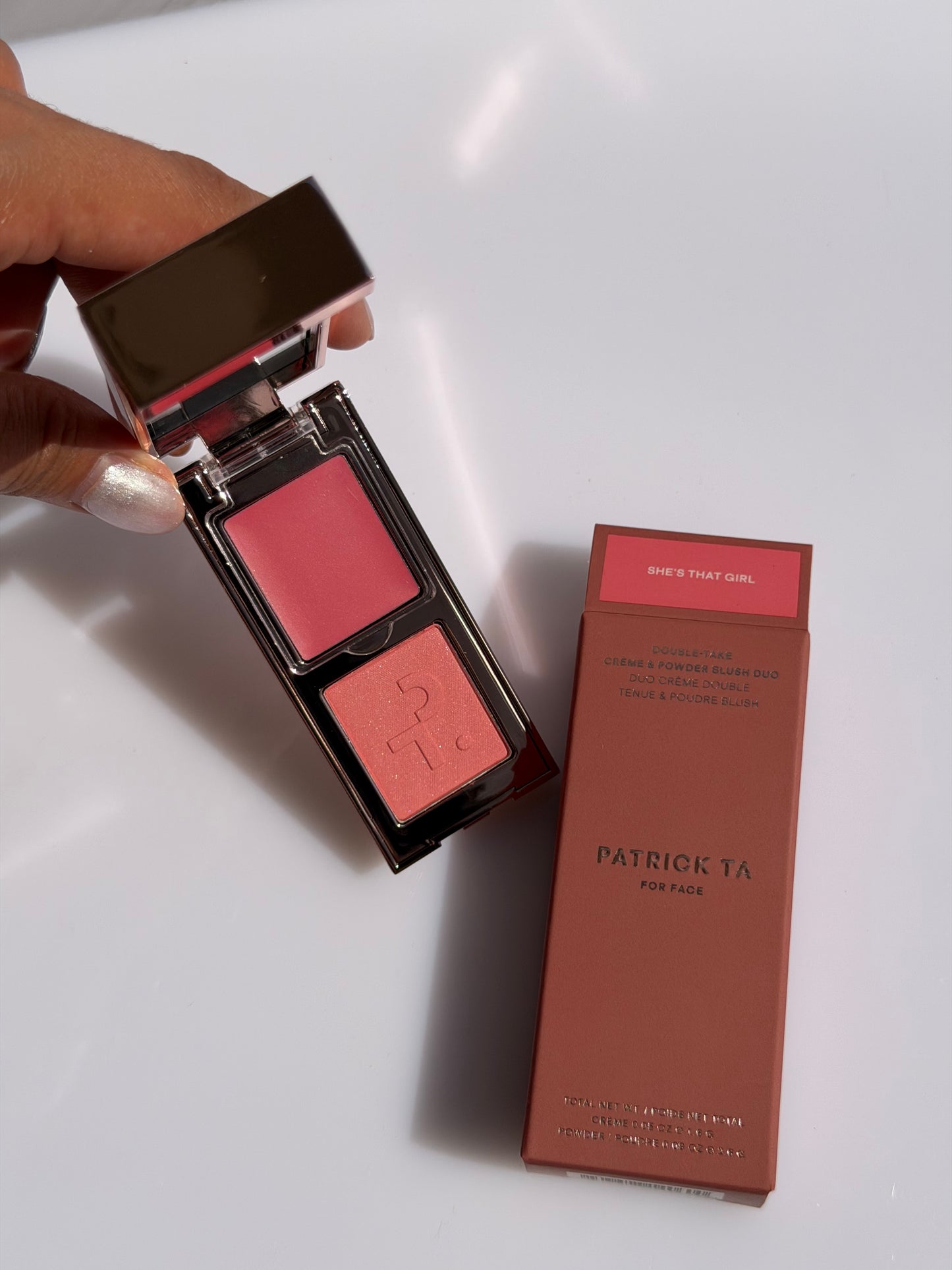 PATRICK TA Mini Major Headlines Double-Take Crème & Powder Blush Duo Tono- She’s That Girl