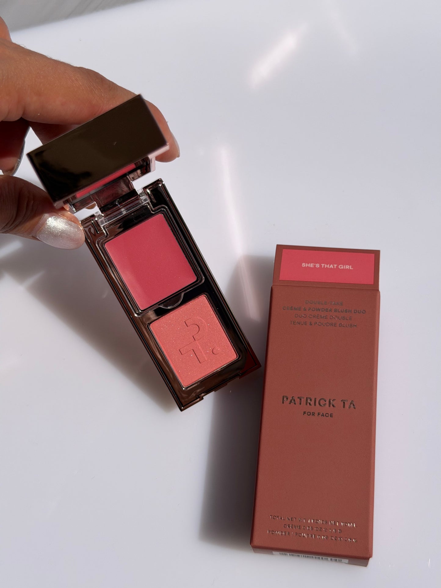PATRICK TA Mini Major Headlines Double-Take Crème & Powder Blush Duo Tono- She’s That Girl