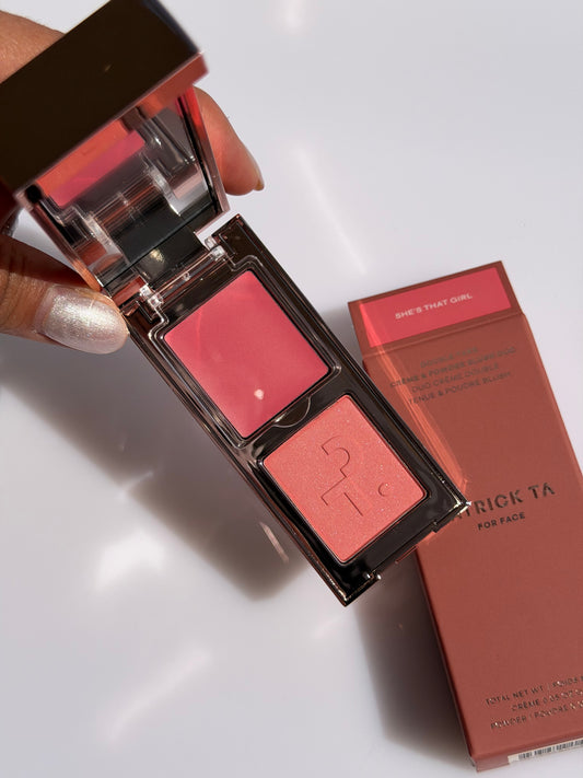 PATRICK TA Mini Major Headlines Double-Take Crème & Powder Blush Duo Tono- She’s That Girl