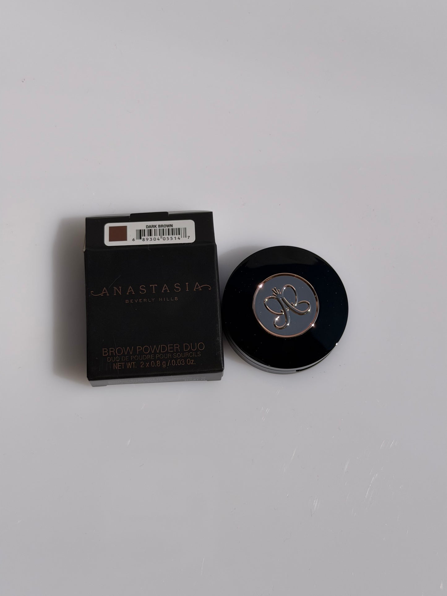 Anastasia Beverly Hills Brow Powder Duo Dual-Shade Powder Eyebrow Makeup Tono- DARK BROWN